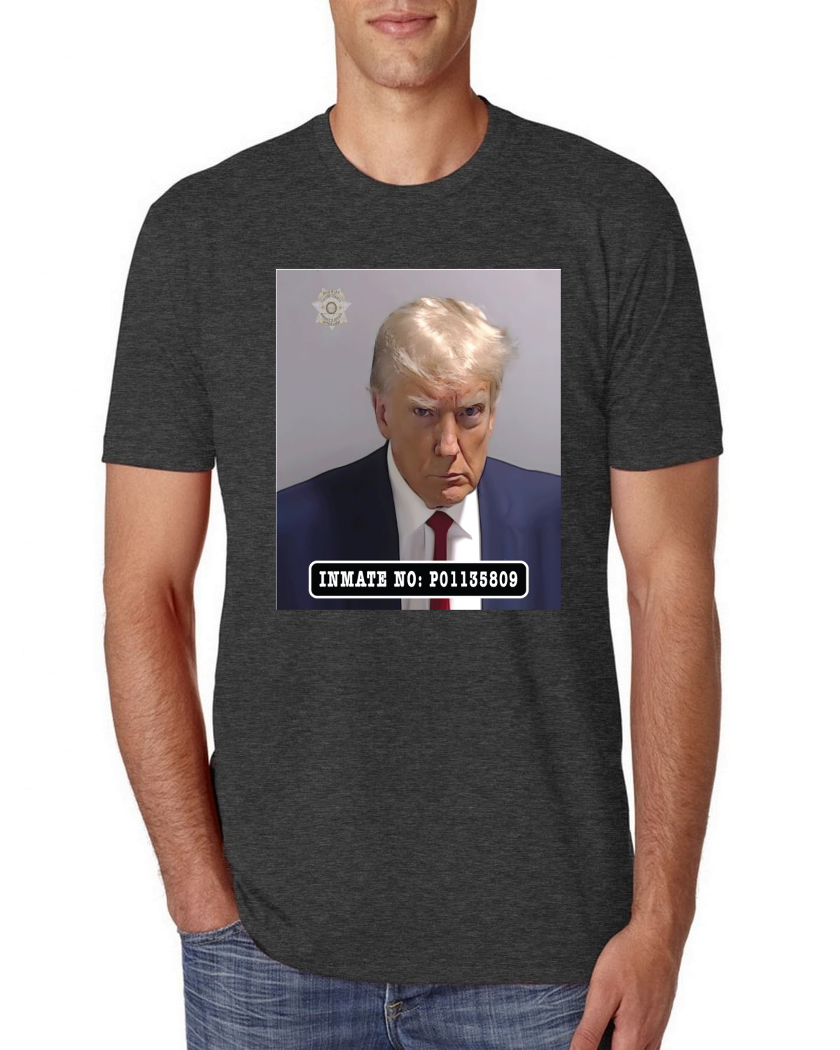 Camiseta Oficial Donald Trump Mugshot Recluso Hombre Premium TriBlend - Imagen 7 de 17