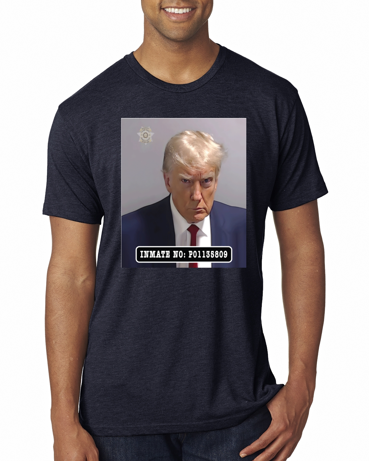 Camiseta Oficial Donald Trump Mugshot Recluso Hombre Premium TriBlend - Imagen 8 de 17