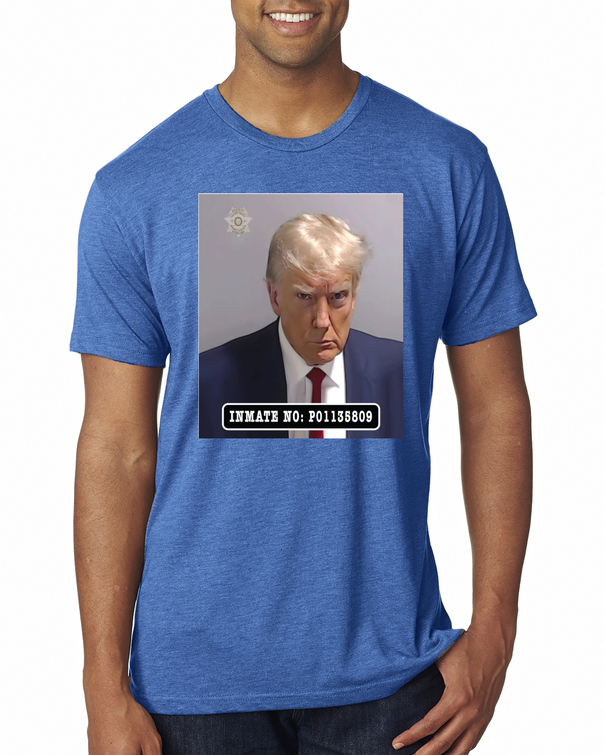 Camiseta Oficial Donald Trump Mugshot Recluso Hombre Premium TriBlend - Imagen 11 de 17
