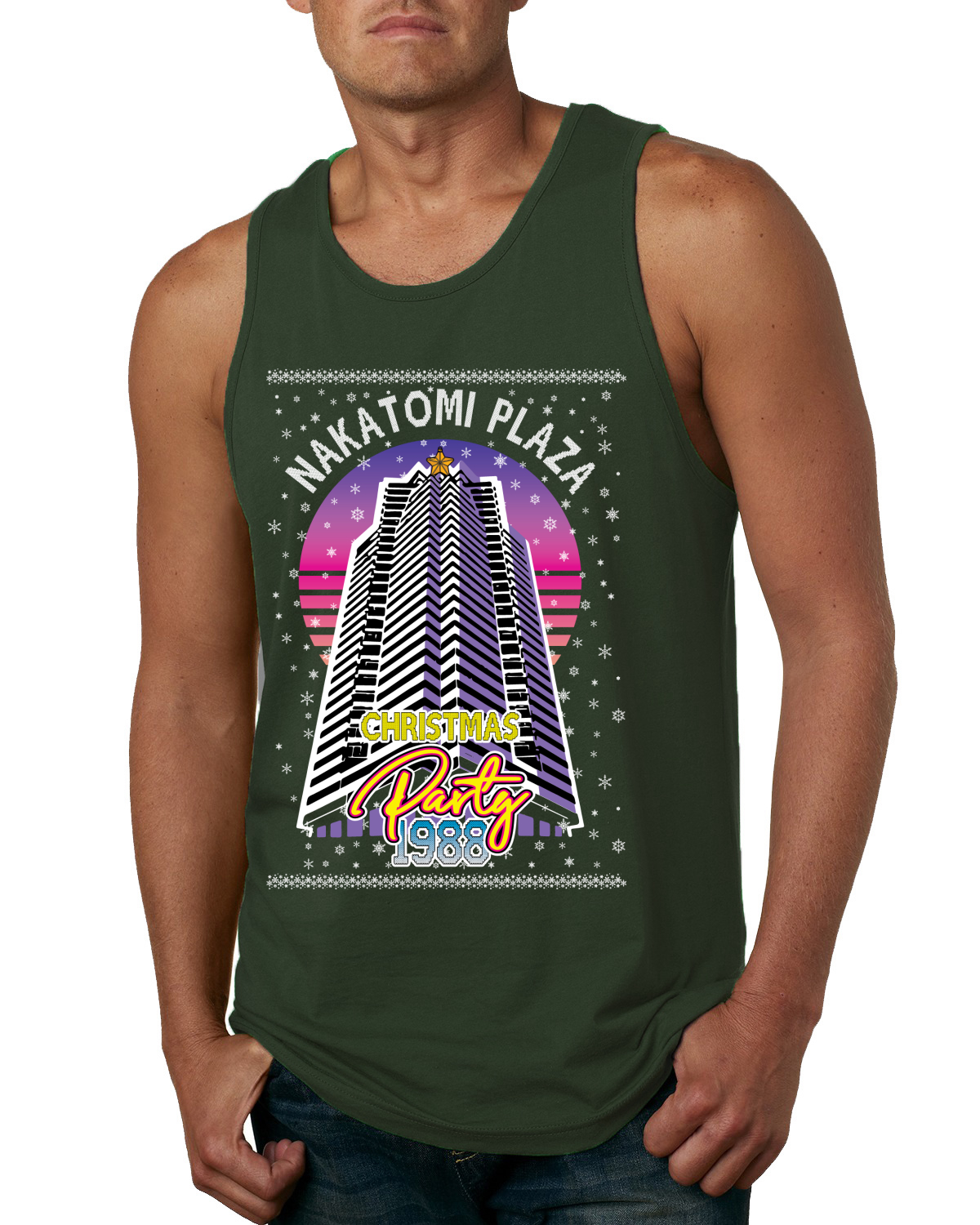 Retro Nakatomi Plaza 1988 Holiday Party Men Tank Top - Picture 4 of 9
