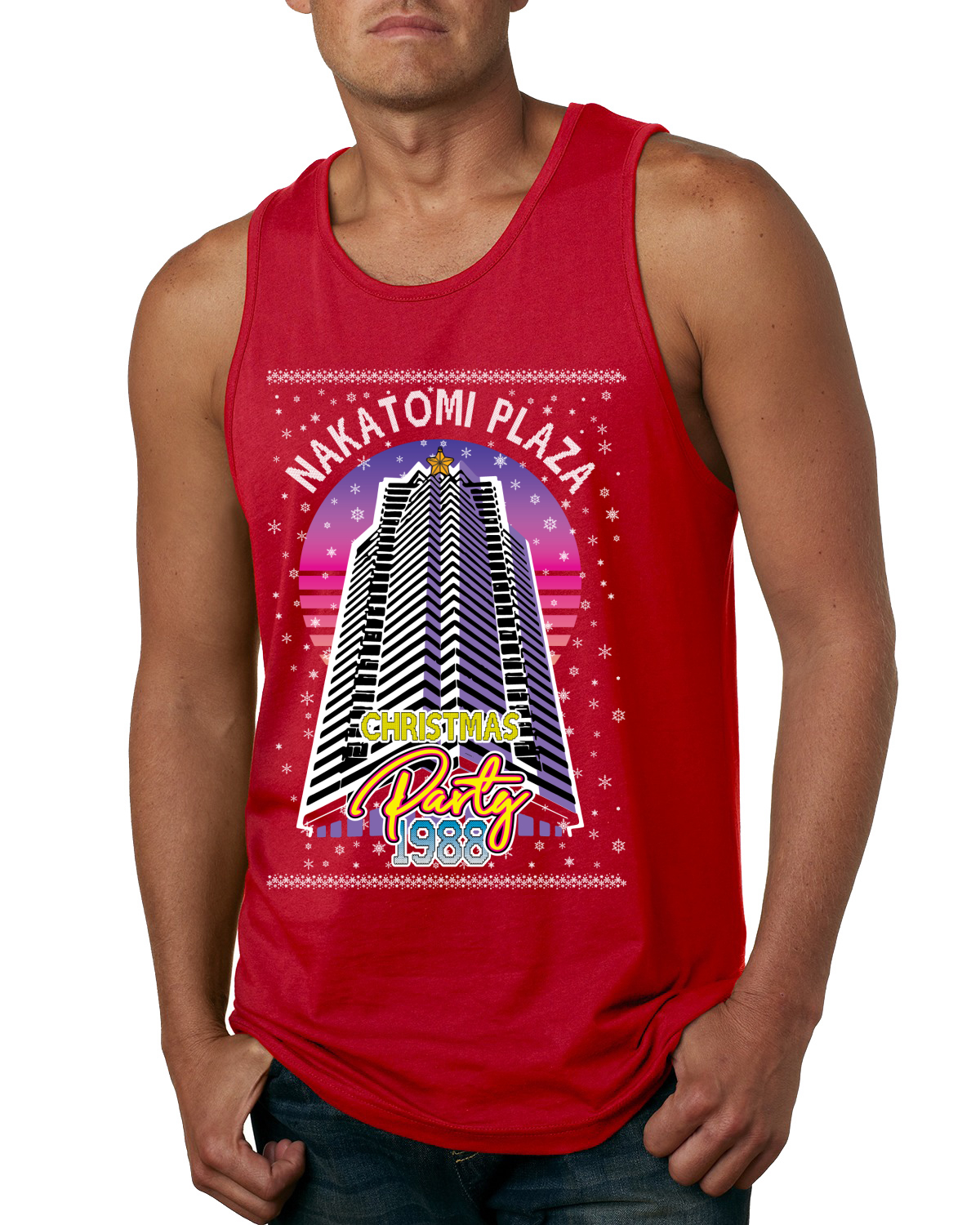Retro Nakatomi Plaza 1988 Holiday Party Men Tank Top - Picture 7 of 9