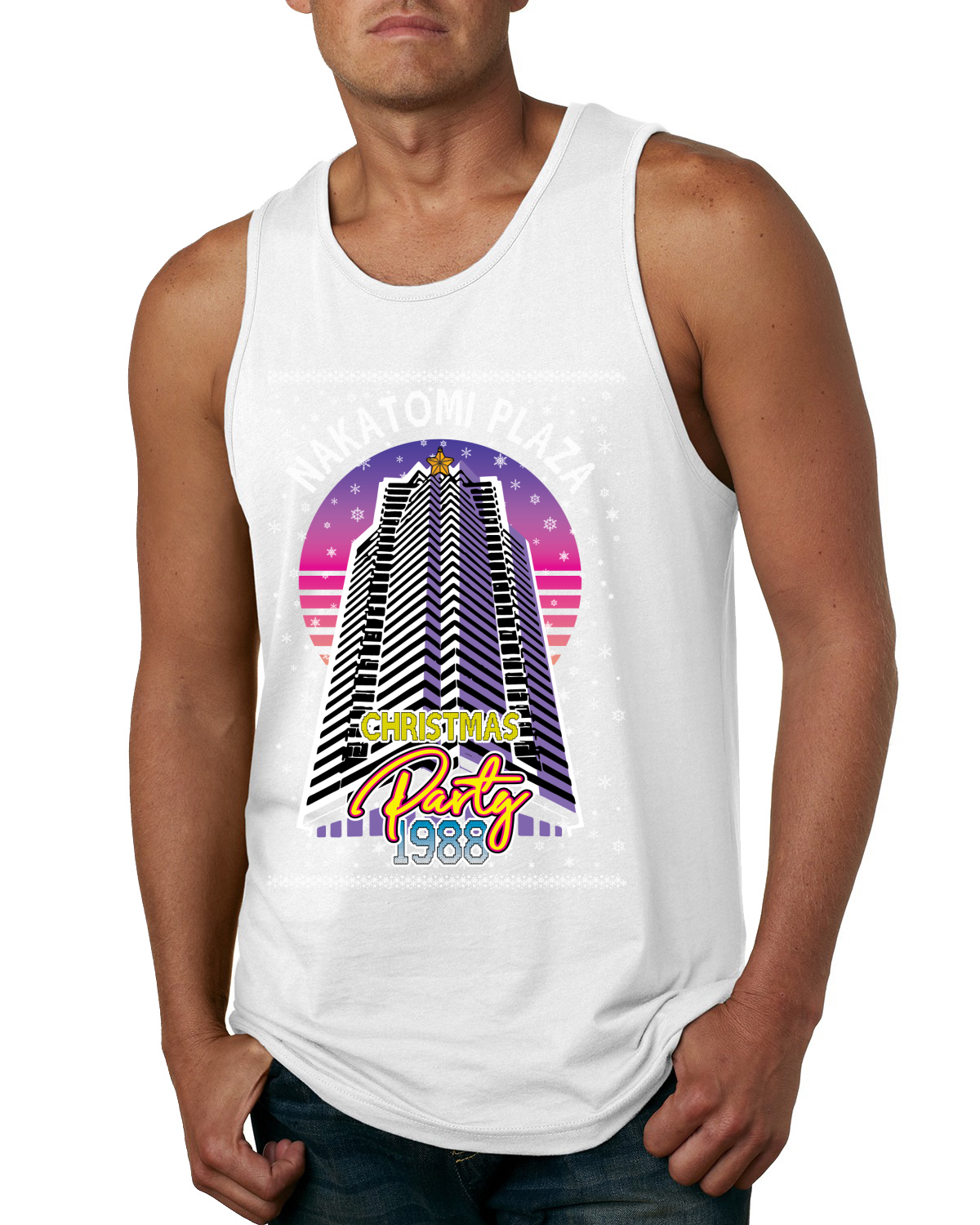 Retro Nakatomi Plaza 1988 Holiday Party Men Tank Top - Picture 9 of 9