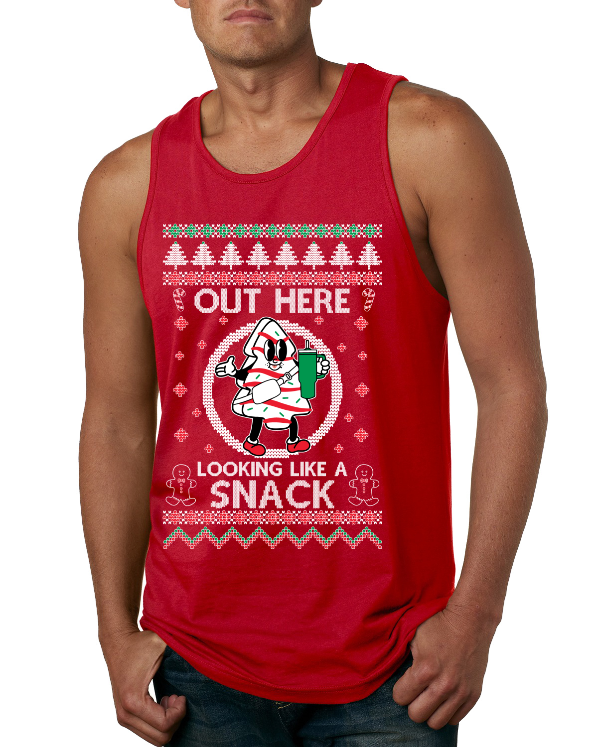 Camiseta sin mangas Out Here Looking Like A Snack Cookie para hombre - Imagen 7 de 9