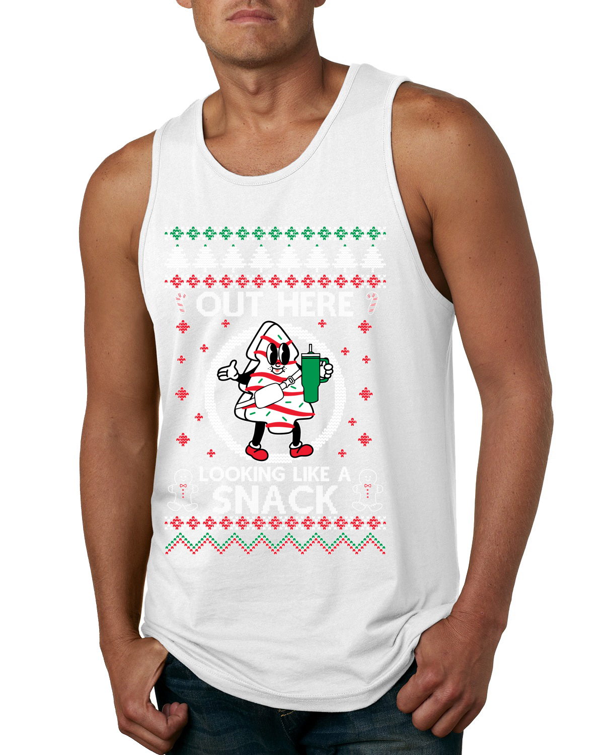 Camiseta sin mangas Out Here Looking Like A Snack Cookie para hombre - Imagen 9 de 9