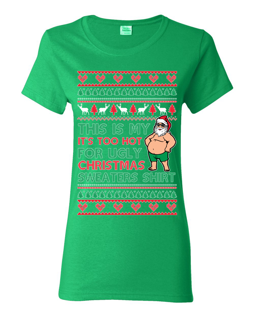 Camiseta gráfica Santa Too Hot para suéteres para mujer - Imagen 7 de 13