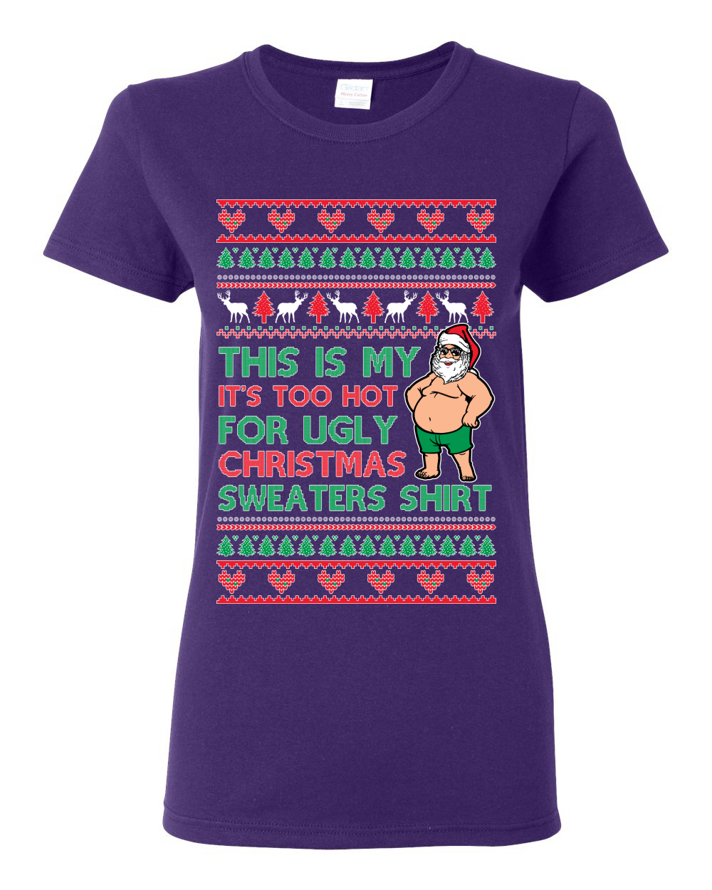 Camiseta gráfica Santa Too Hot para suéteres para mujer - Imagen 10 de 13