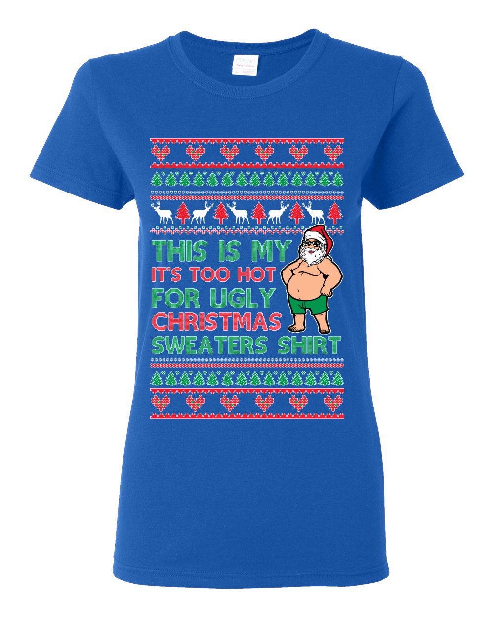 Camiseta gráfica Santa Too Hot para suéteres para mujer - Imagen 12 de 13