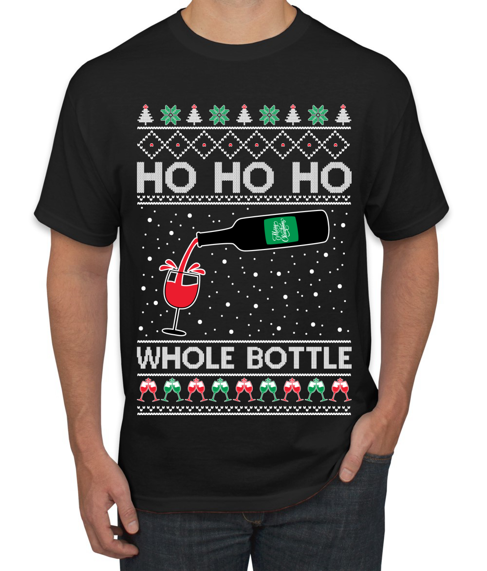 Ho Ho Ho Whole Bottle Wine Spirits Men TShirt