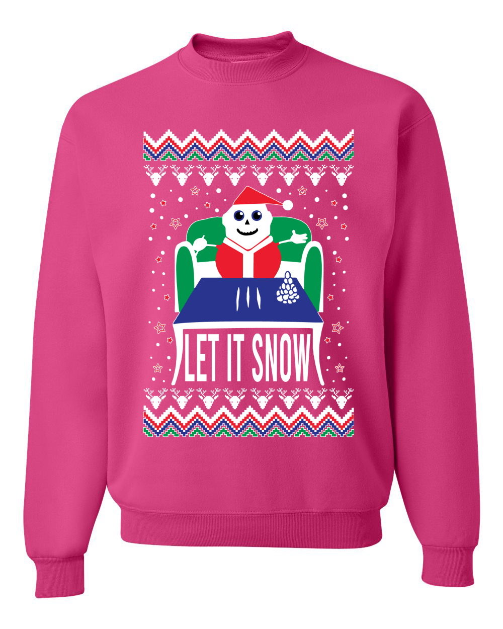 Let It Snow | Ugly Graphic Santa Cocaine eBay Unisex Sweatshirt Christmas Crewneck