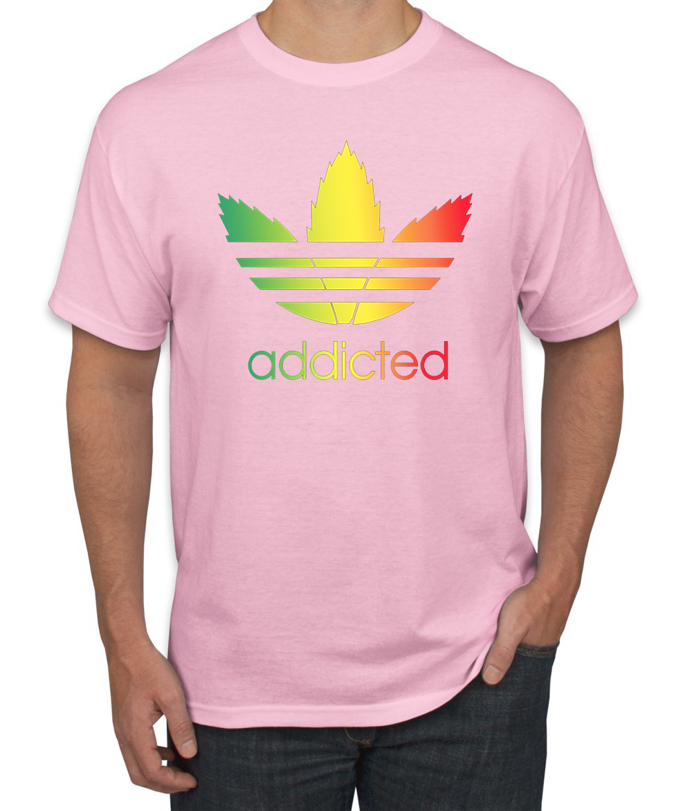 Addicted Rasta Parodie 420 Logo Unkraut Grafik T-Shirt - Bild 10 von 21