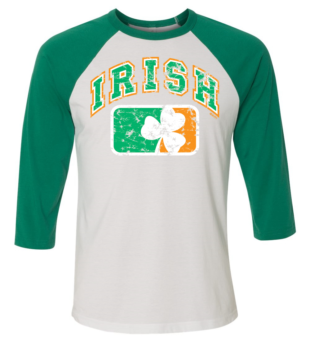 Lucky Shamrock Funny Clover St Patricks Pattys Day Men Women Baseball Tee Shirt - Picture 22 of 27