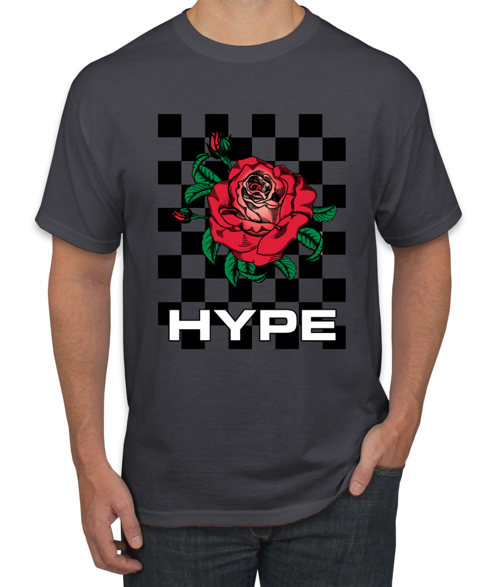 Camiseta de moda callejera Hype floral a cuadros rosa salvaje - Imagen 4 de 25