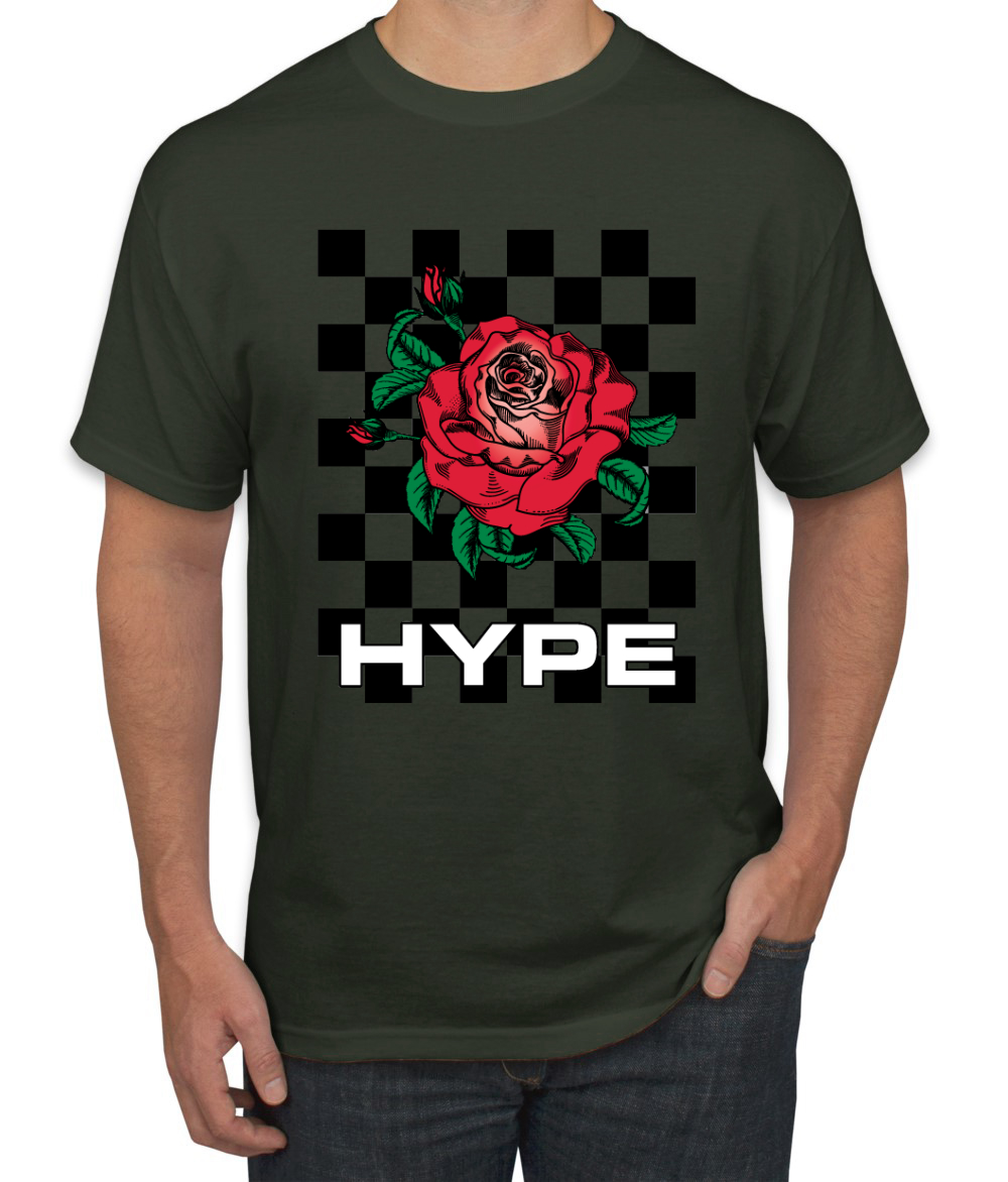 Camiseta de moda callejera Hype floral a cuadros rosa salvaje - Imagen 22 de 25