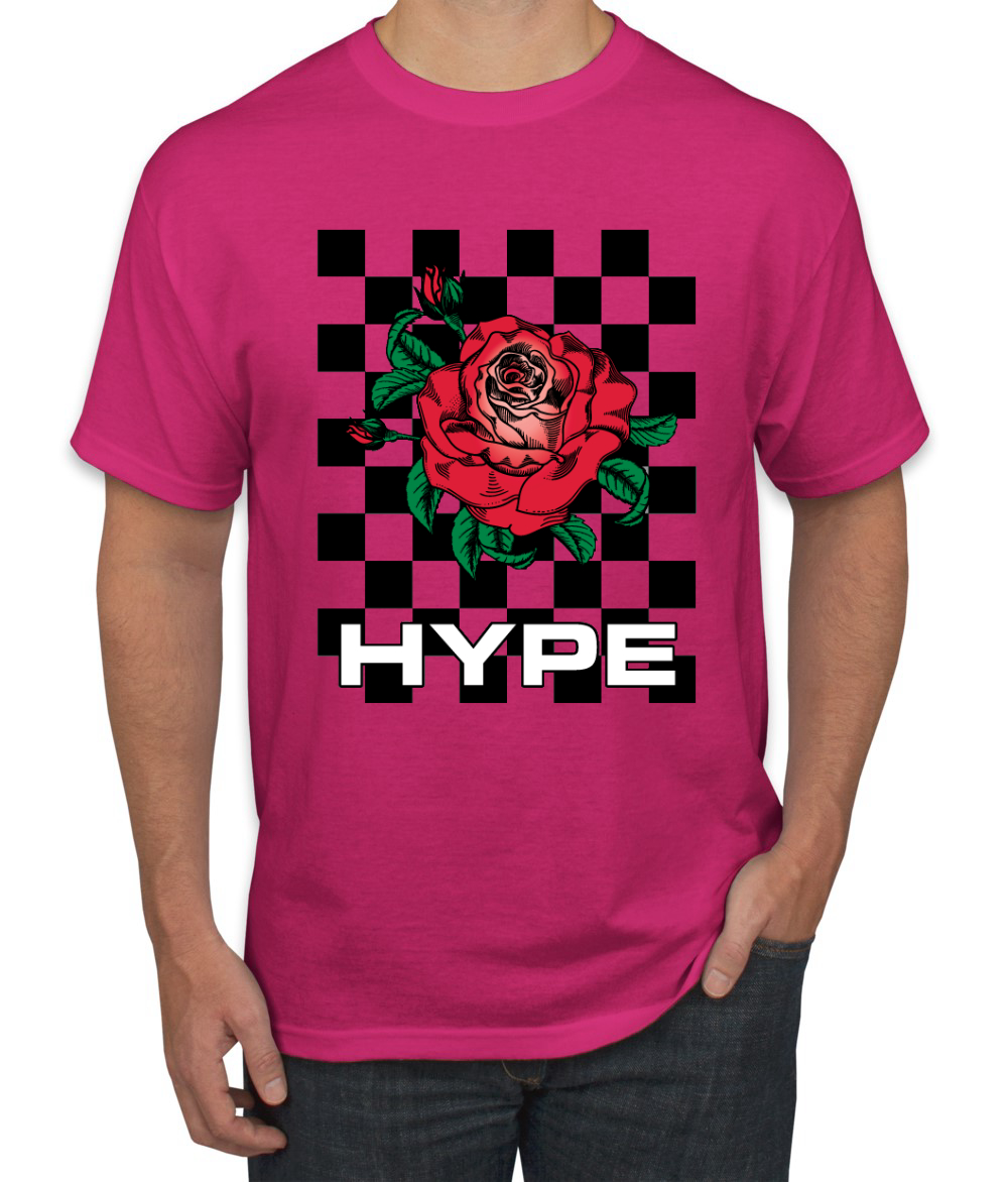 Camiseta de moda callejera Hype floral a cuadros rosa salvaje - Imagen 5 de 25