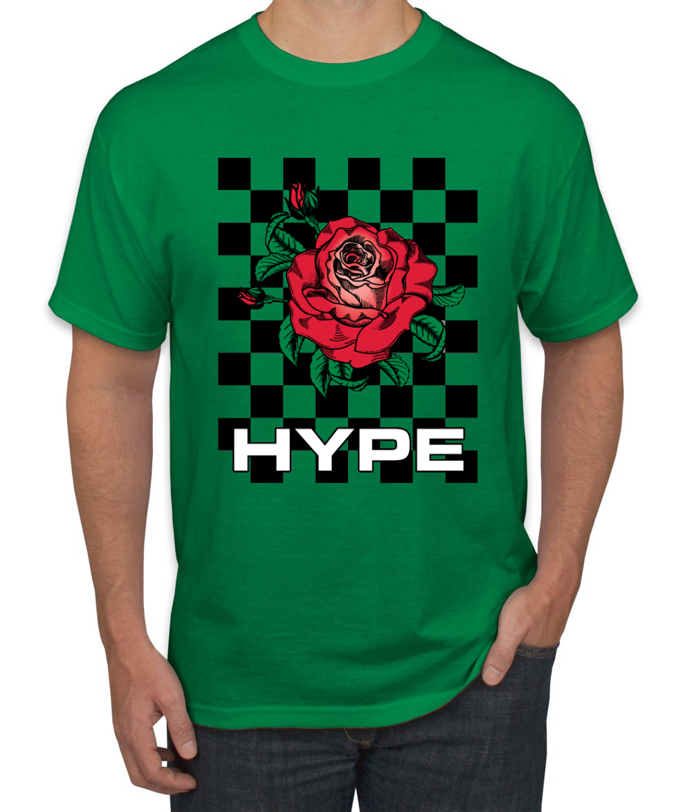 Camiseta de moda callejera Hype floral a cuadros rosa salvaje - Imagen 9 de 25