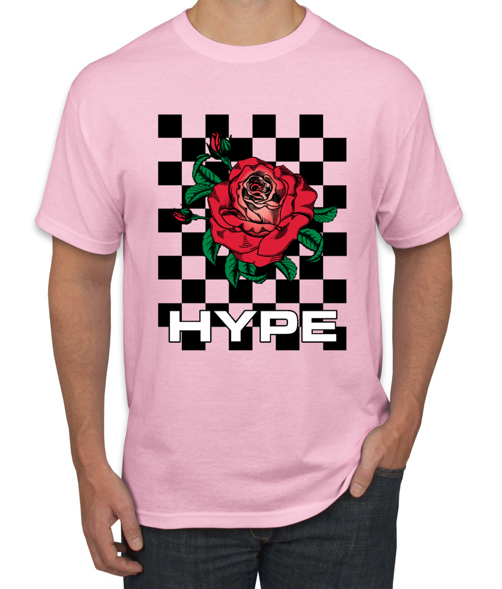 Camiseta de moda callejera Hype floral a cuadros rosa salvaje - Imagen 11 de 25