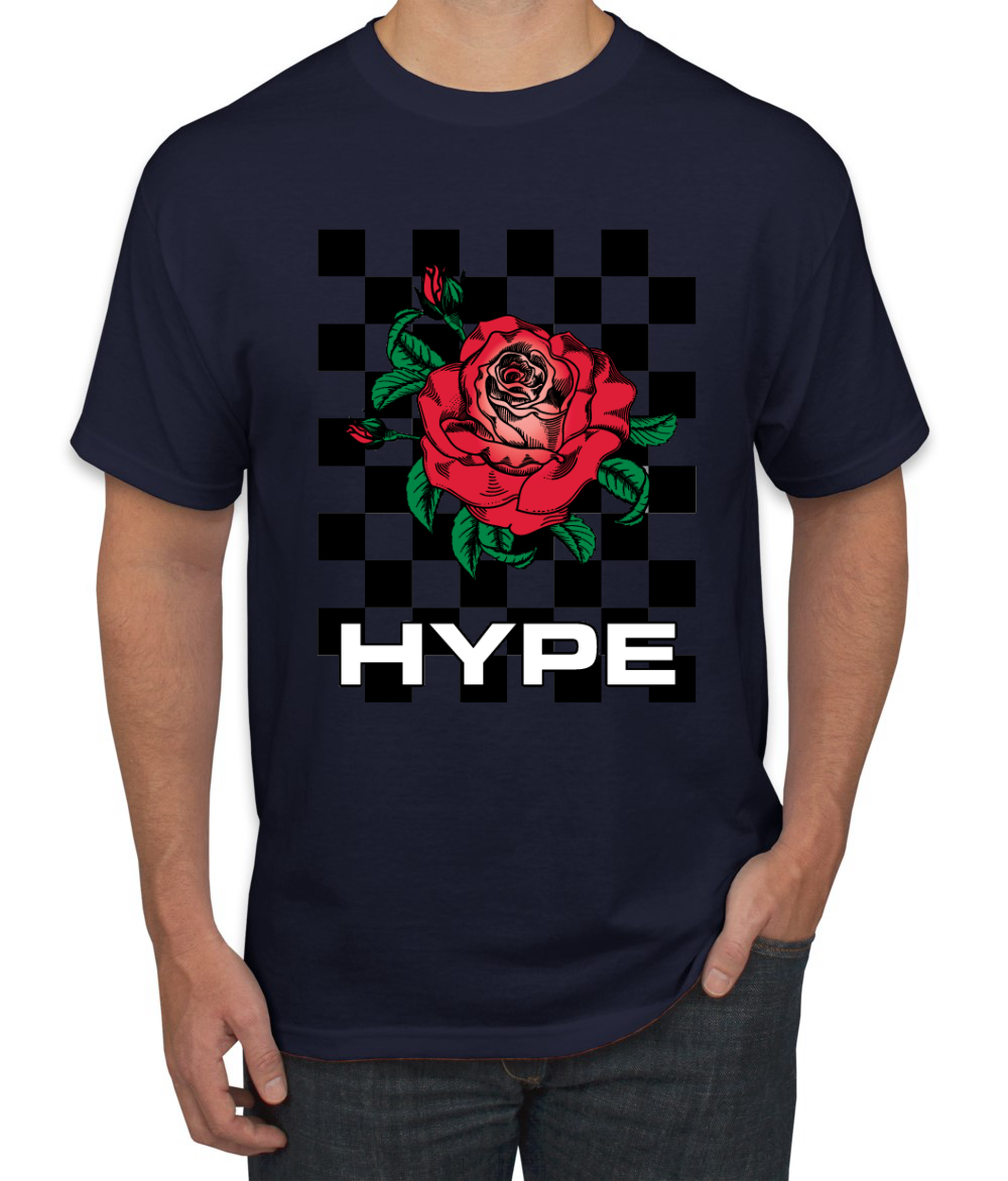 Camiseta de moda callejera Hype floral a cuadros rosa salvaje - Imagen 16 de 25
