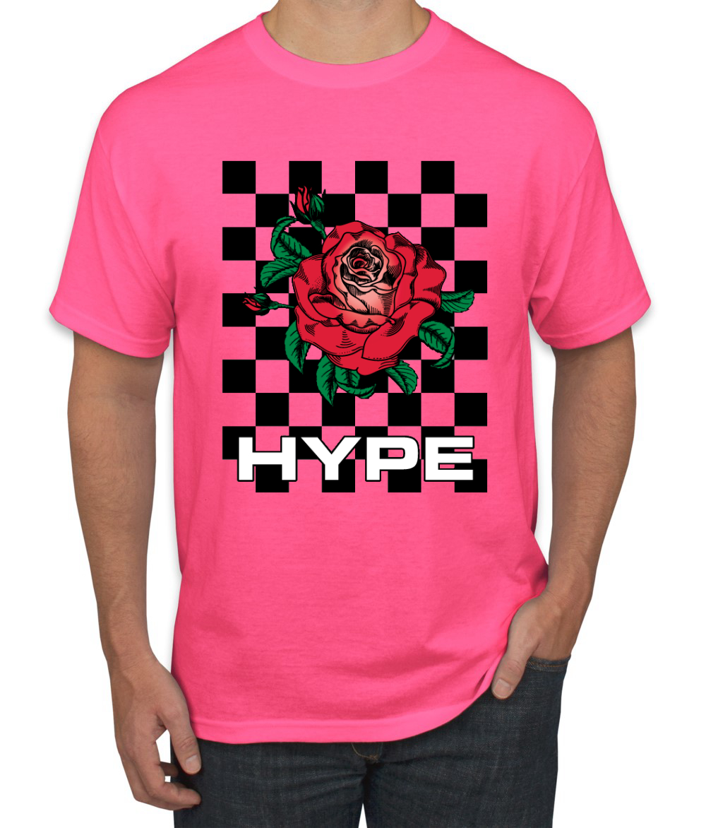 Camiseta de moda callejera Hype floral a cuadros rosa salvaje - Imagen 15 de 25