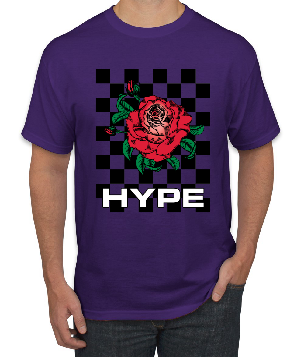 Camiseta de moda callejera Hype floral a cuadros rosa salvaje - Imagen 18 de 25