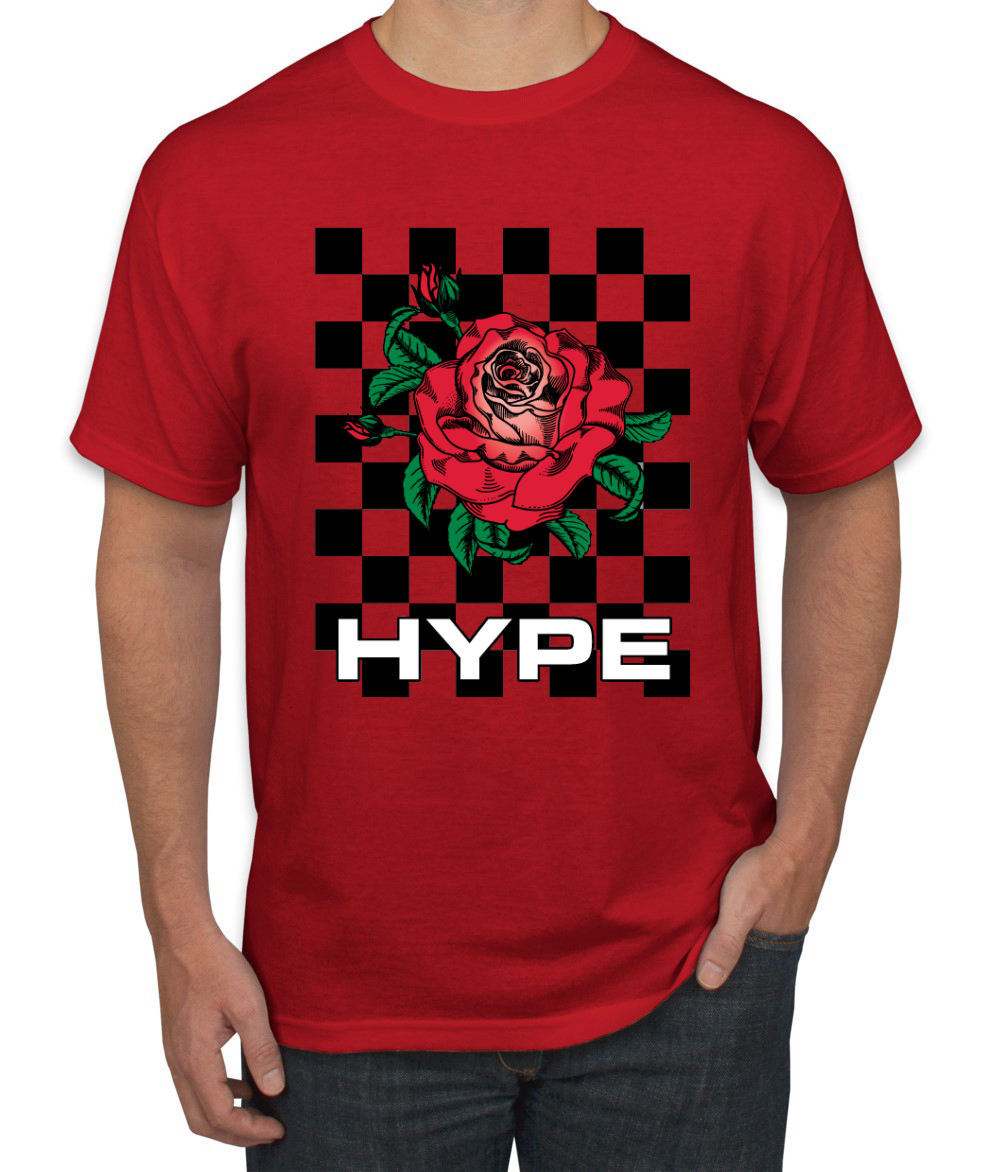 Camiseta de moda callejera Hype floral a cuadros rosa salvaje - Imagen 19 de 25