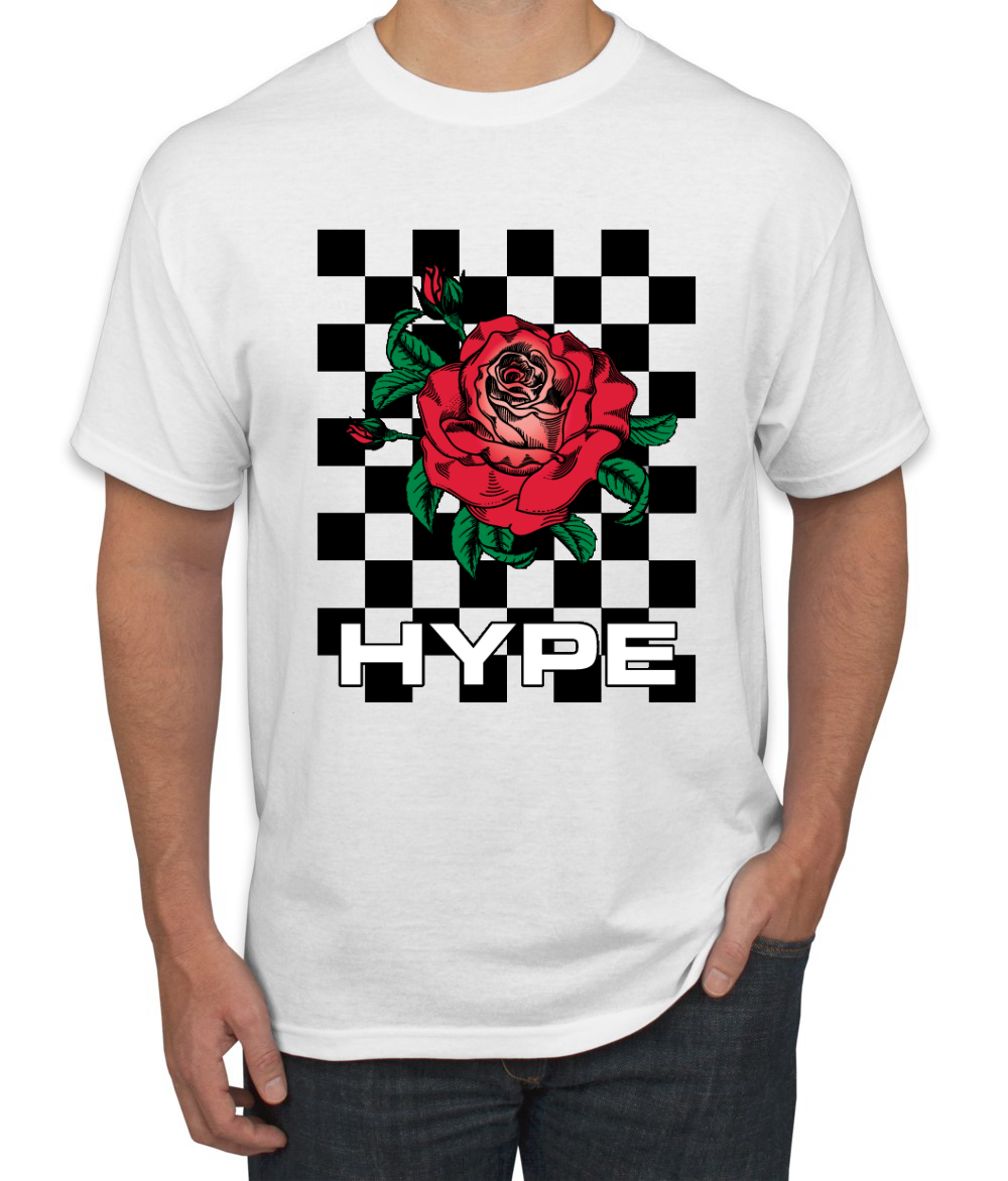 Camiseta de moda callejera Hype floral a cuadros rosa salvaje - Imagen 21 de 25