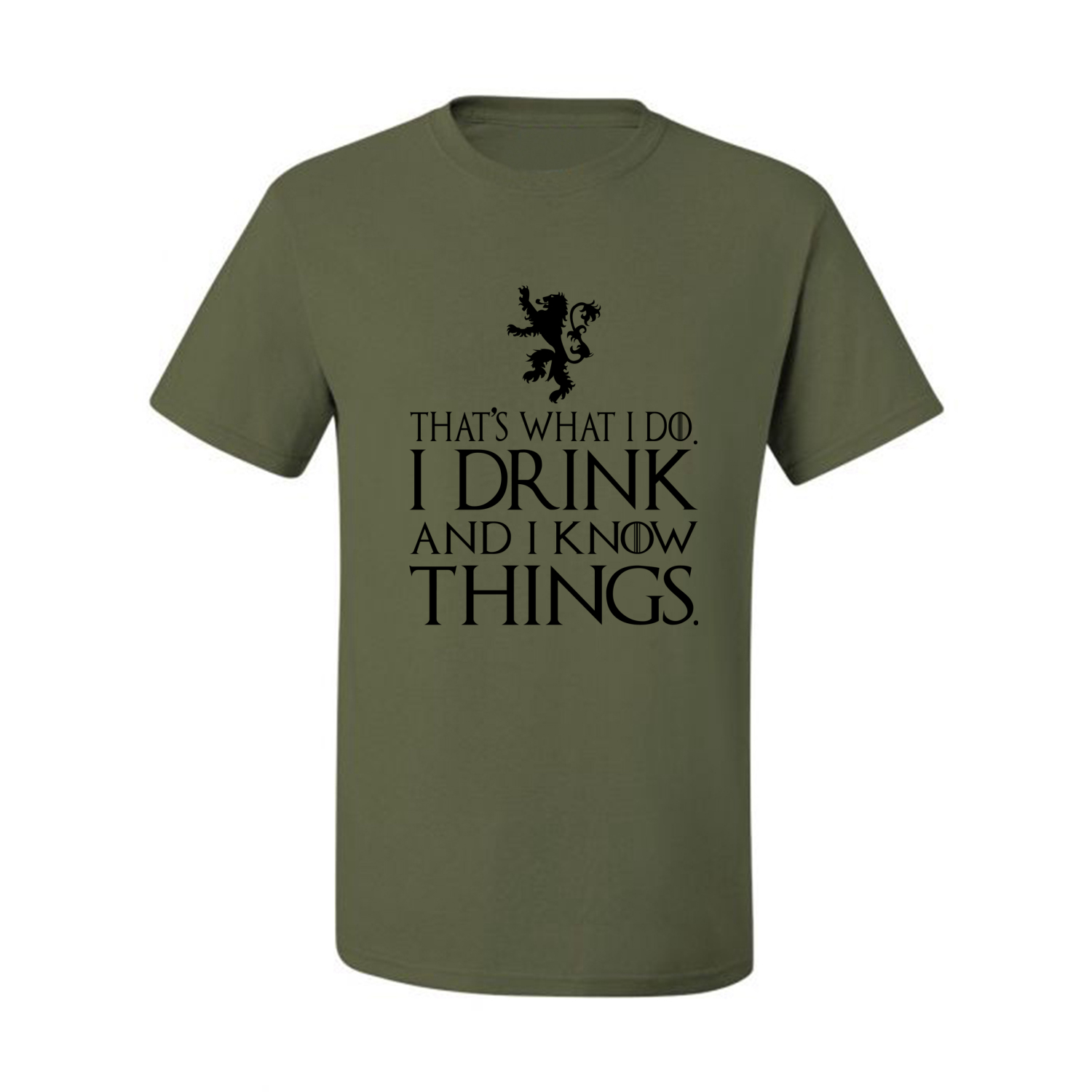 Thats What I Do I Drink and I Know Things GOT Tyrion Graphic Humor Mens T-Shirt - Picture 10 of 17