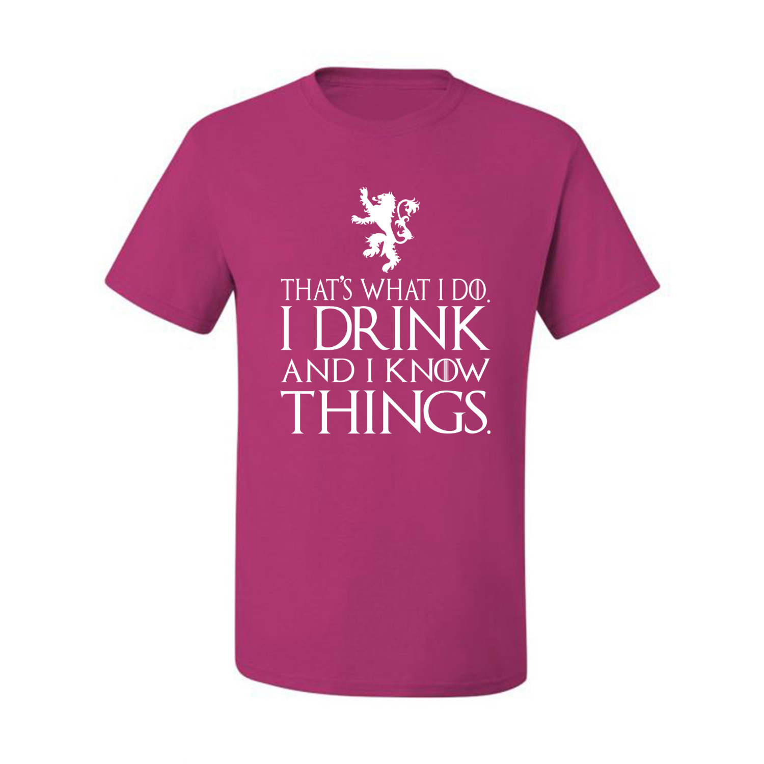 Thats What I Do I Drink and I Know Things GOT Tyrion Graphic Humor Mens T-Shirt - Picture 4 of 19