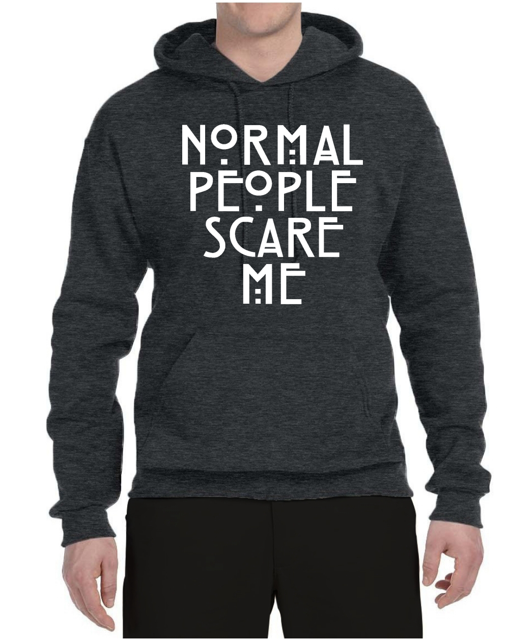Sudadera con capucha unisex gráfica Normal People Scare Me - Imagen 7 de 20