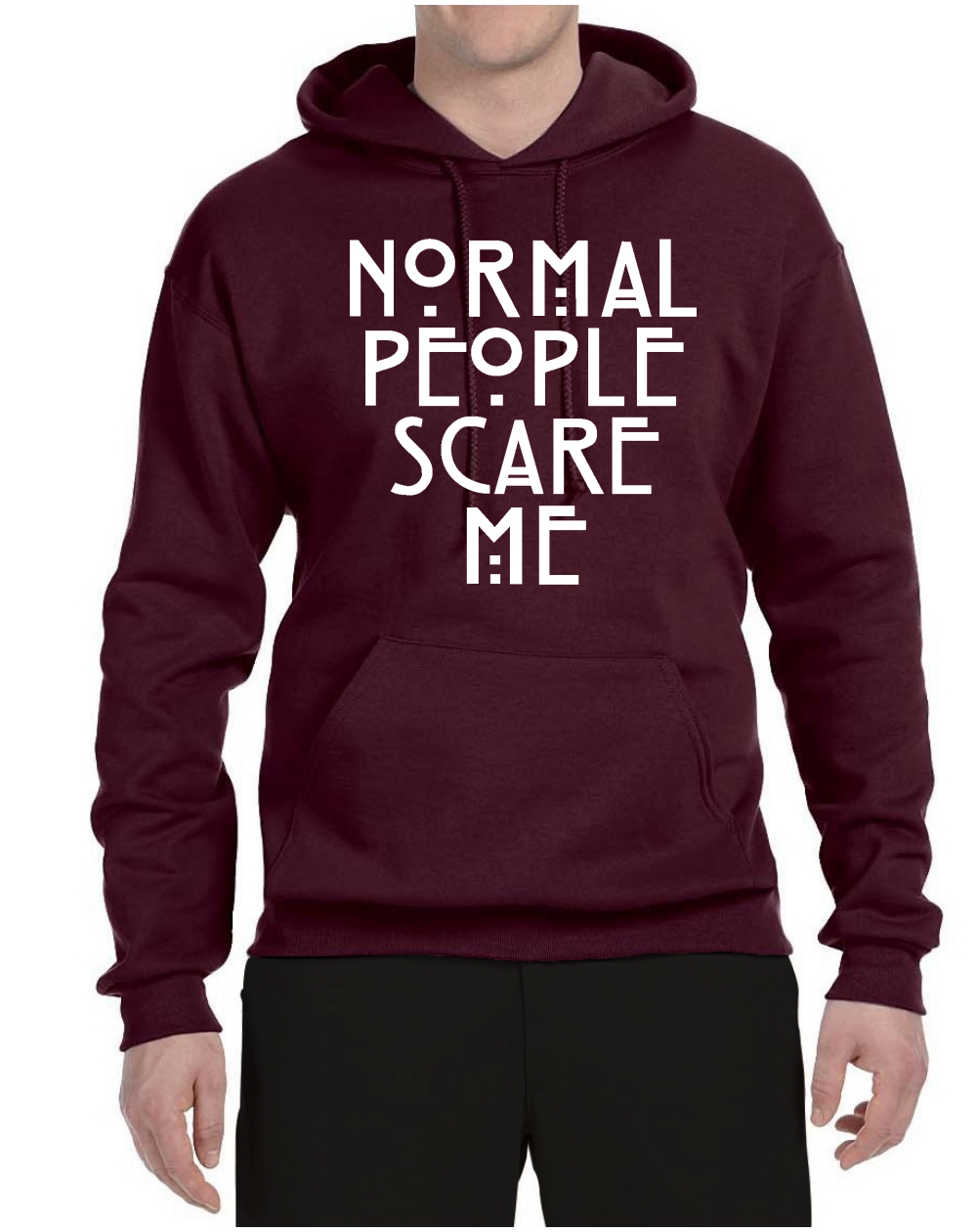 Sudadera con capucha unisex gráfica Normal People Scare Me - Imagen 11 de 20