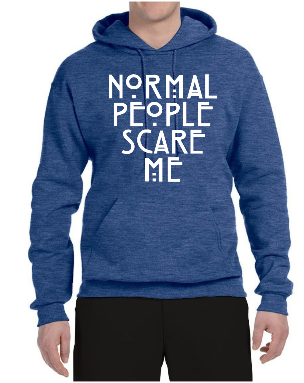 Sudadera con capucha unisex gráfica Normal People Scare Me - Imagen 18 de 20