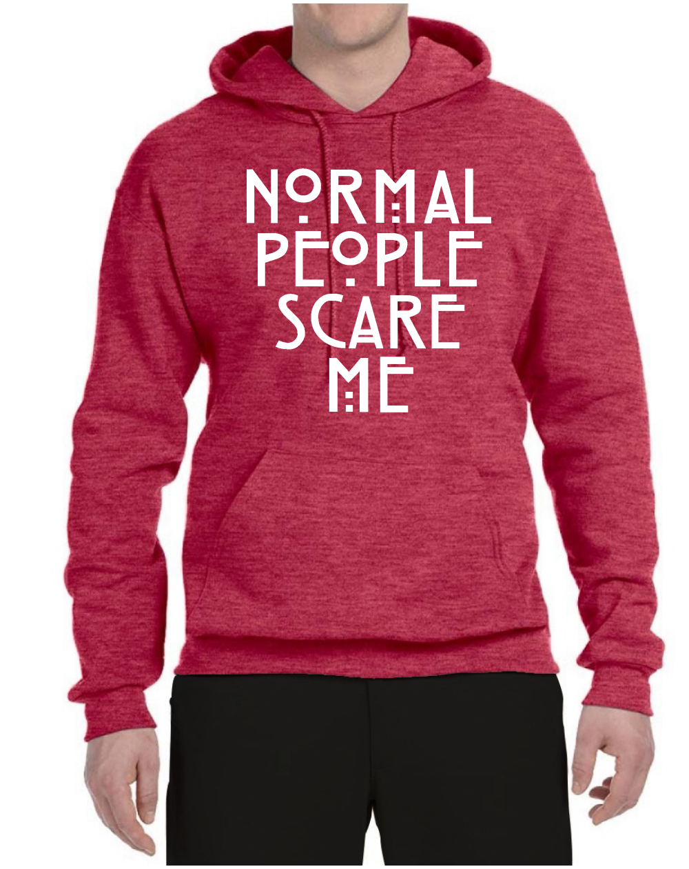 Sudadera con capucha unisex gráfica Normal People Scare Me - Imagen 20 de 20
