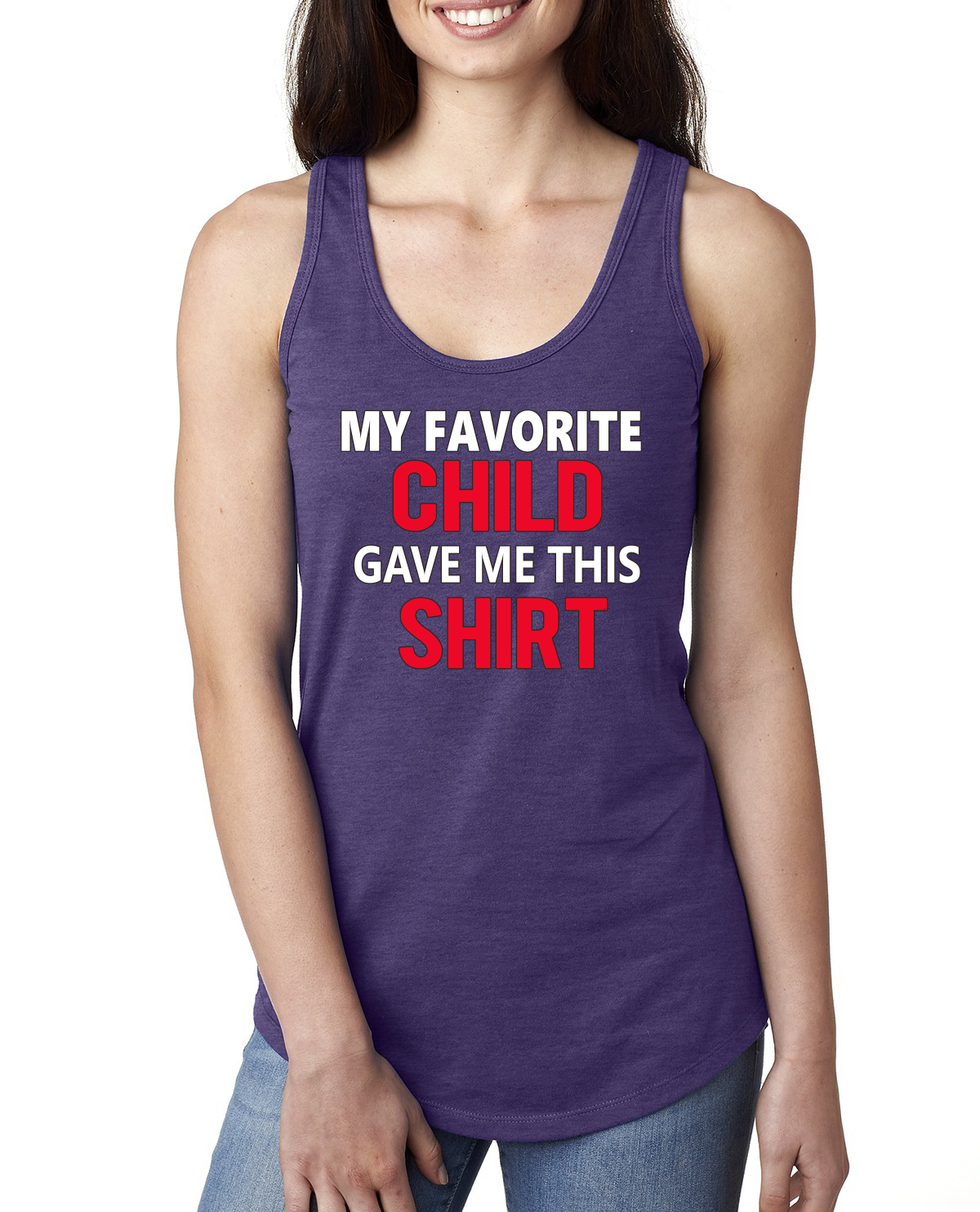 Mi Niño Favorito Me Dio Esta Camisa Hijo Hija Regalo Damas Prenda para el torso Carrera - Imagen 9 de 10