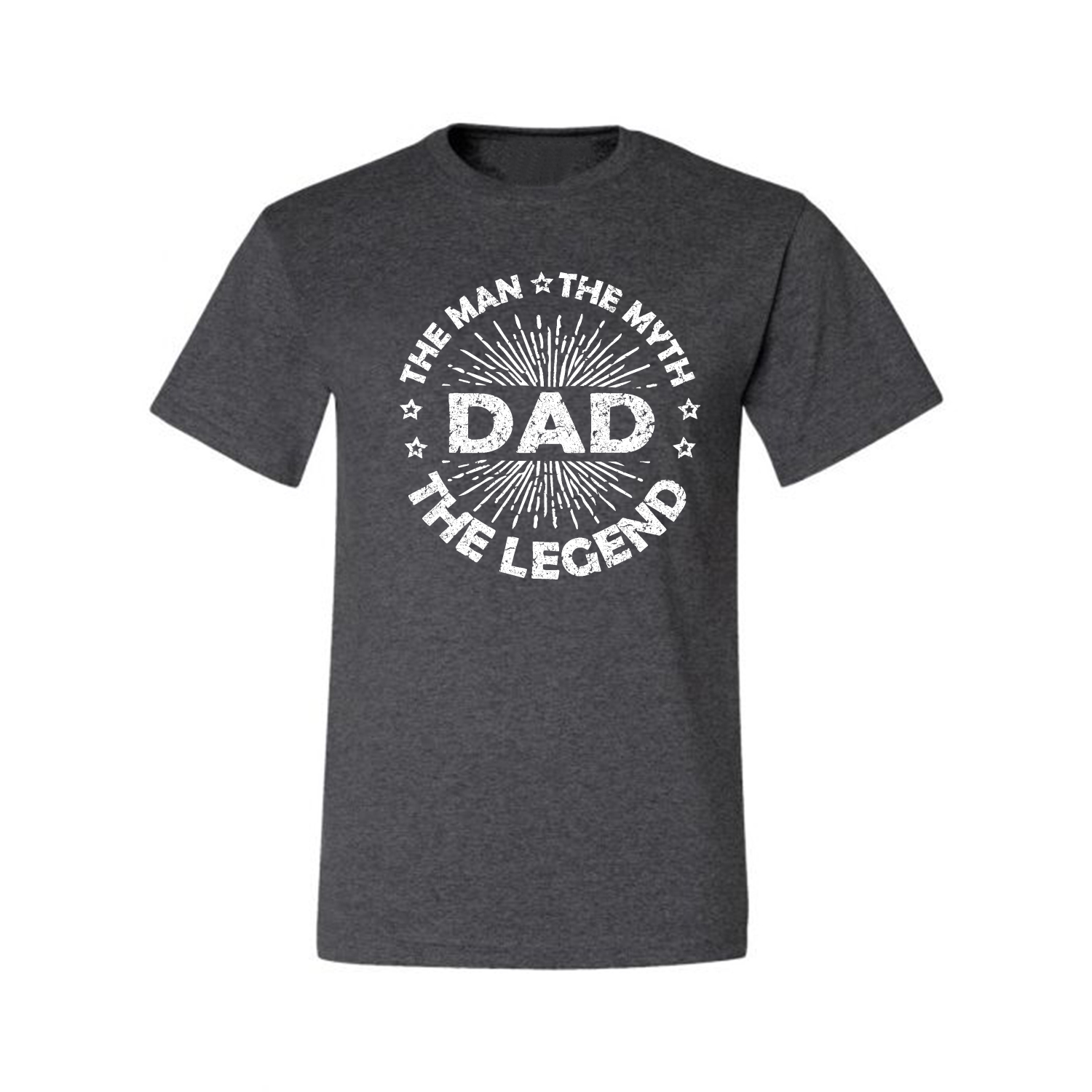 Dad Man Myth Legend Funny Dad Uncle Papa Gift Men Graphic Tshirt - Picture 6 of 14