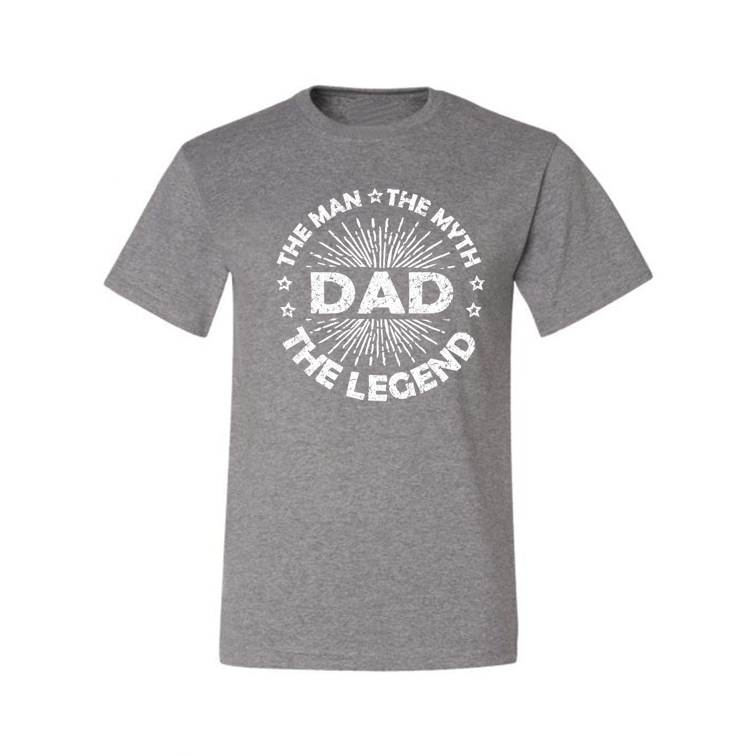 Dad Man Myth Legend Funny Dad Uncle Papa Gift Men Graphic Tshirt - Picture 7 of 14