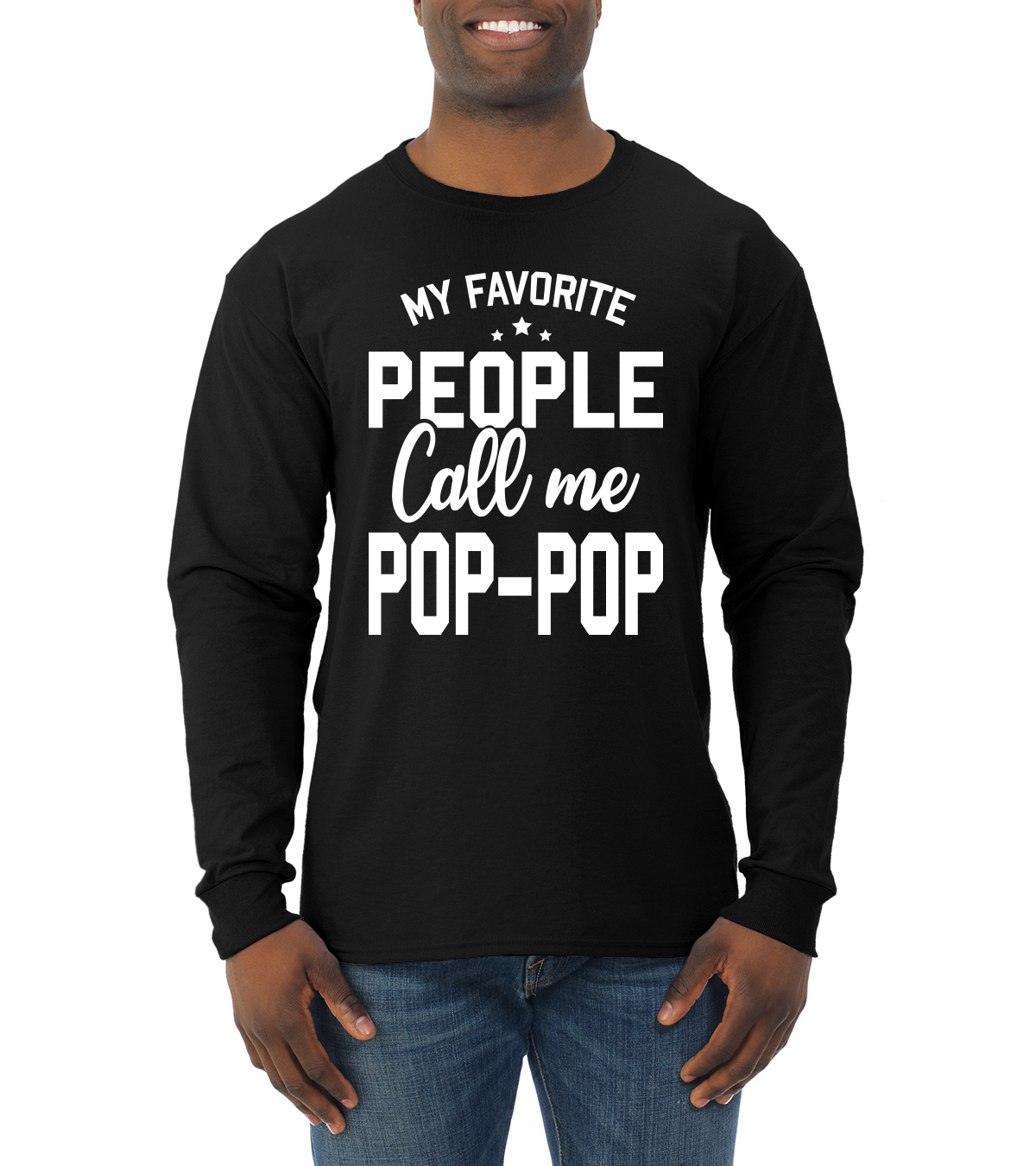 My Favorite People Call Me Pop-Pop Father Dad Grandpa Gift Men Long Sleeve Shirt - Picture 3 of 12