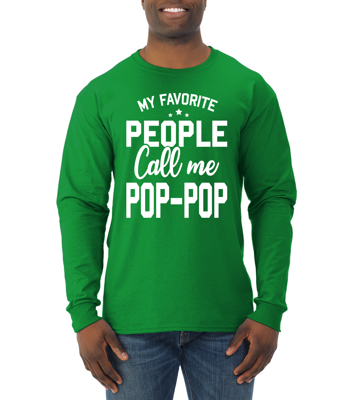 My Favorite People Call Me Pop-Pop Father Dad Grandpa Gift Men Long Sleeve Shirt - Picture 6 of 12