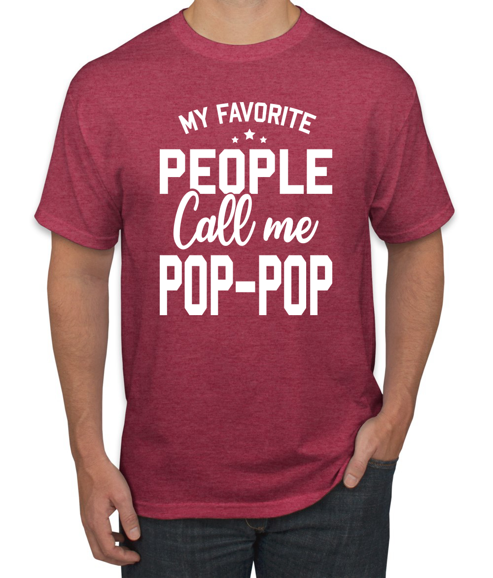 My Favorite People Call Me Pop-Pop Men Fathers Day Tshirt - Picture 24 of 24