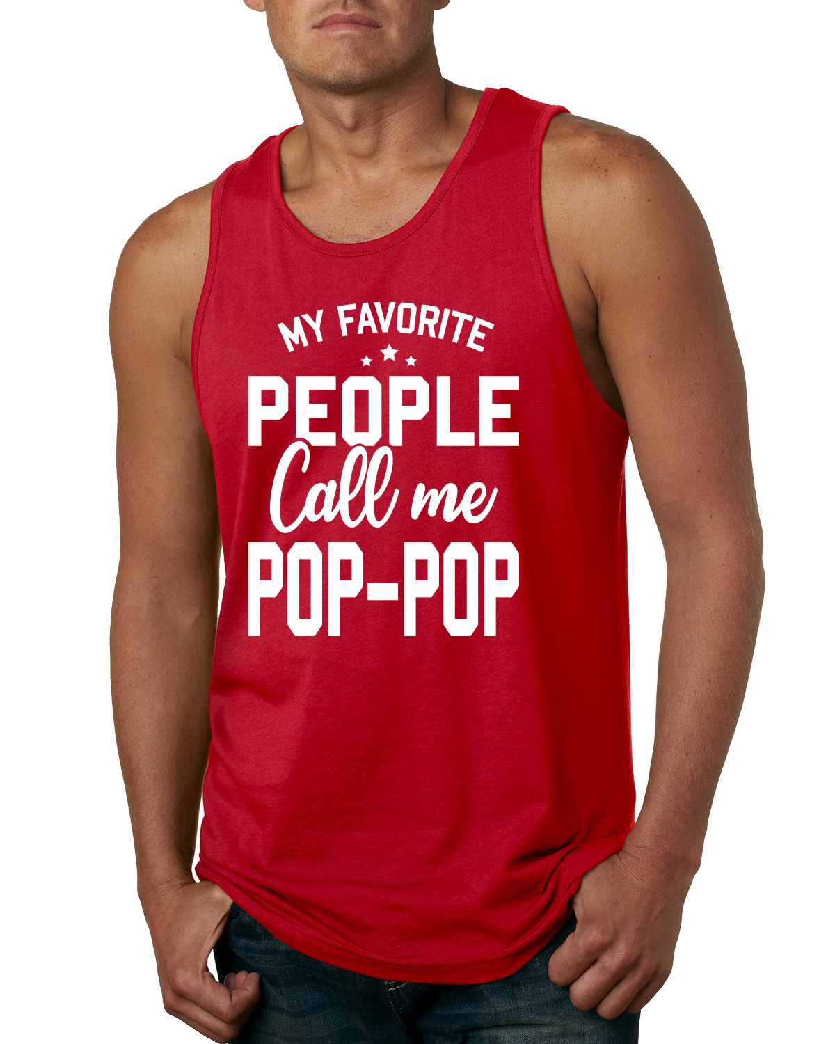 My Favorite People Call Me Pop-Pop Father Dad Grandpa Gift Mens Graphic Tank Top - Picture 6 of 7