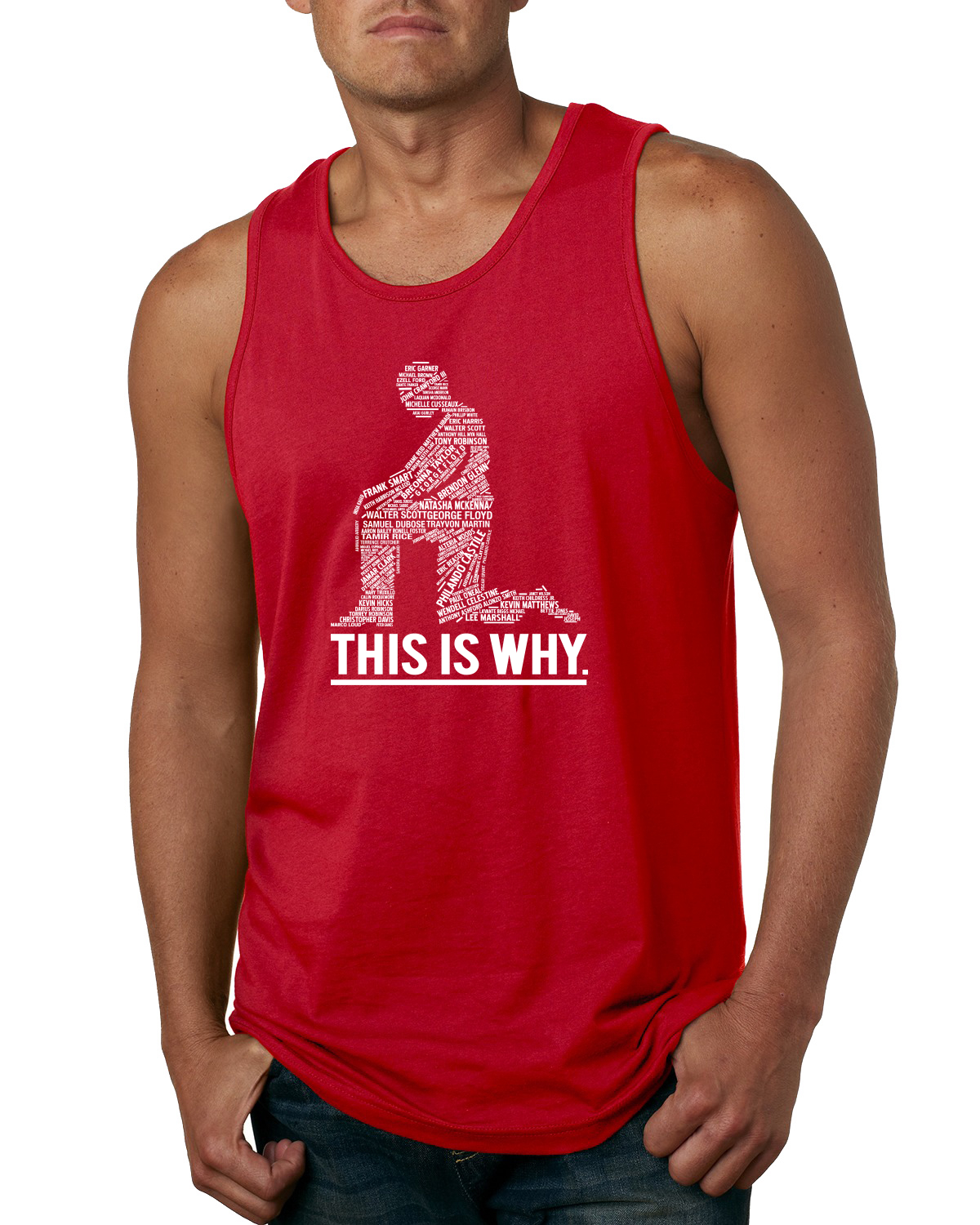 Camiseta sin mangas Black Lives Matter This is Why Victim Names hombres - Imagen 6 de 8