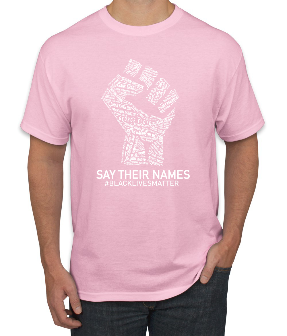 Camiseta gráfica Black Lives Matter Say Their Names BLM víctimas Freedom Fist hombres - Imagen 12 de 25