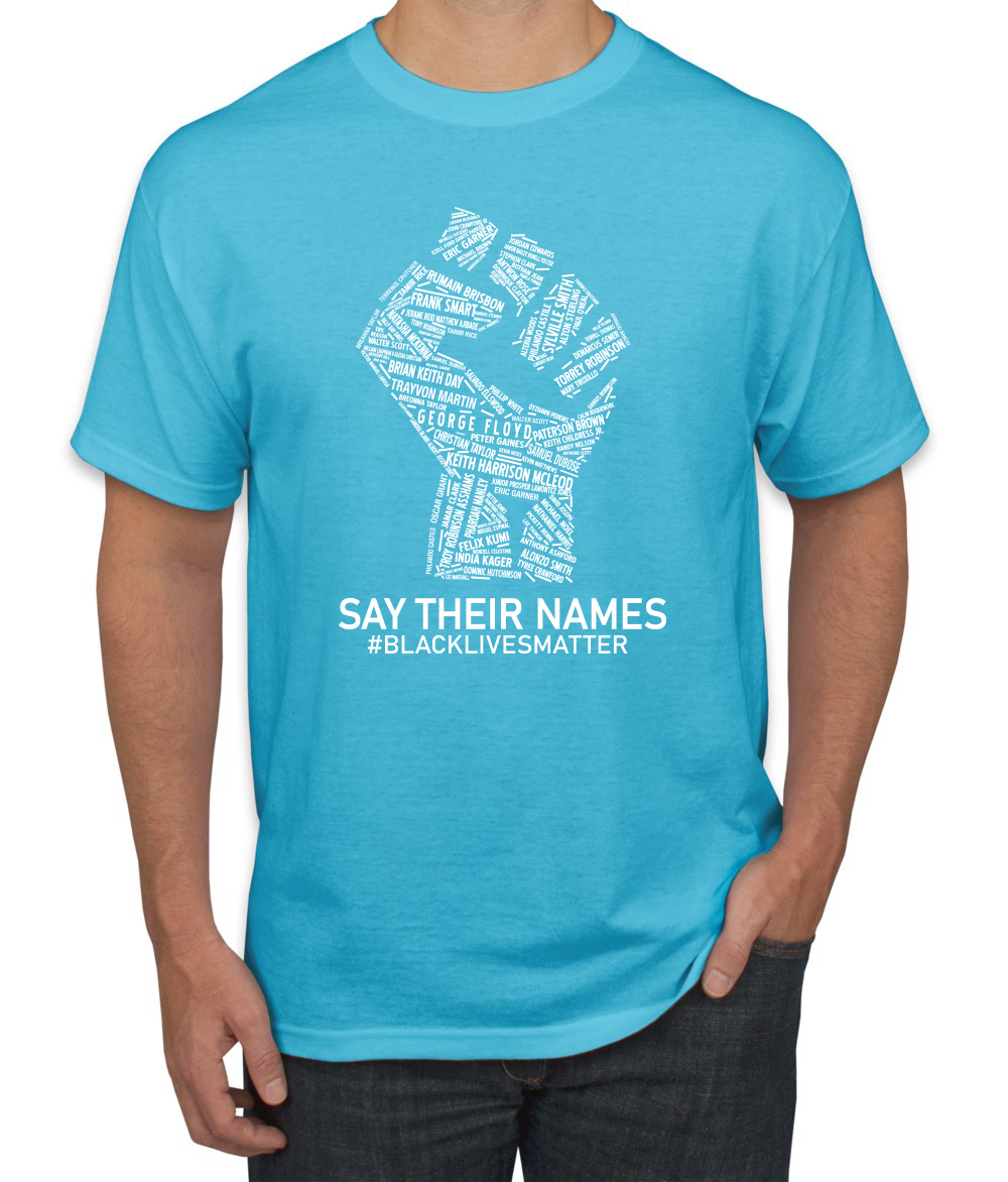 Camiseta gráfica Black Lives Matter Say Their Names BLM víctimas Freedom Fist hombres - Imagen 13 de 25