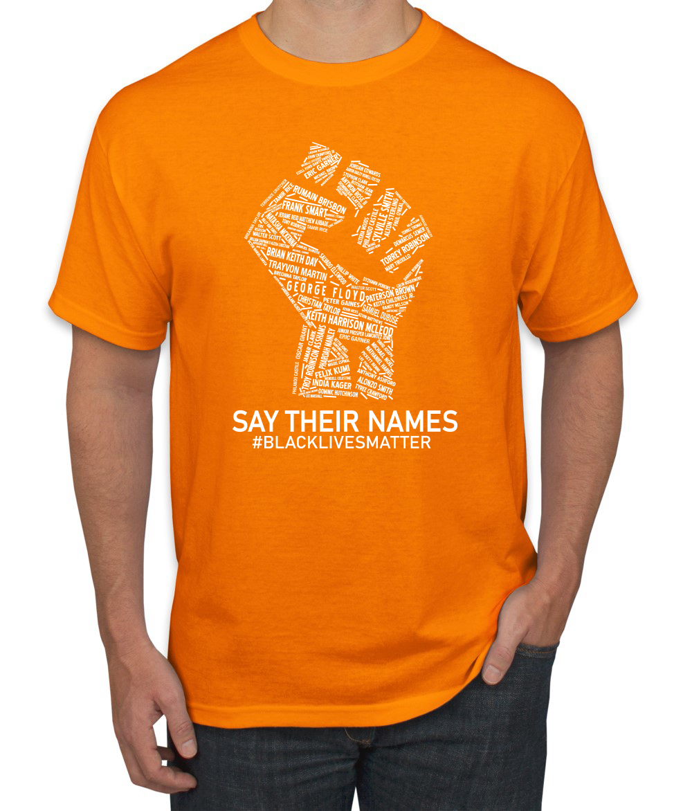 Camiseta gráfica Black Lives Matter Say Their Names BLM víctimas Freedom Fist hombres - Imagen 18 de 25