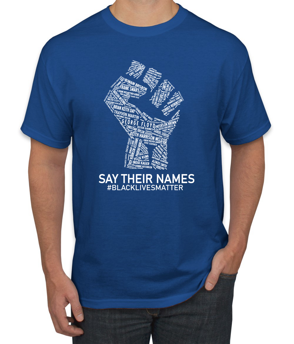 Camiseta gráfica Black Lives Matter Say Their Names BLM víctimas Freedom Fist hombres - Imagen 21 de 25