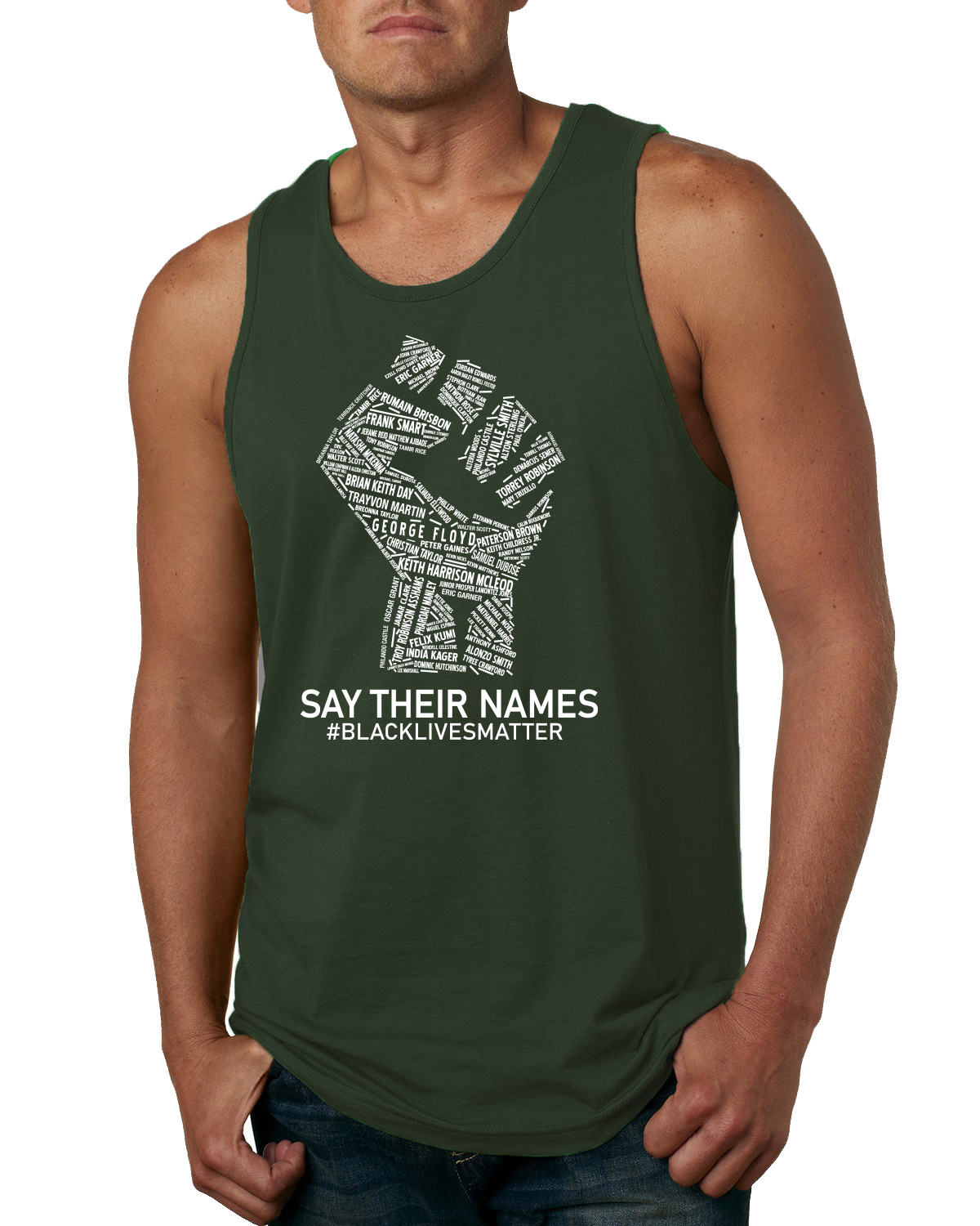 Black Lives Matter Say Their Names BLM Herren Tanktop - Bild 8 von 8