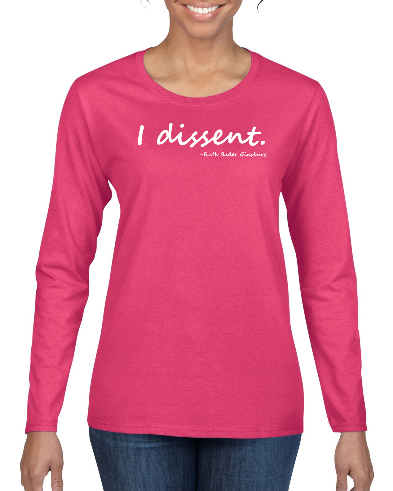 Camisa de manga larga para mujer RBG Quote I Dissent - Imagen 3 de 11