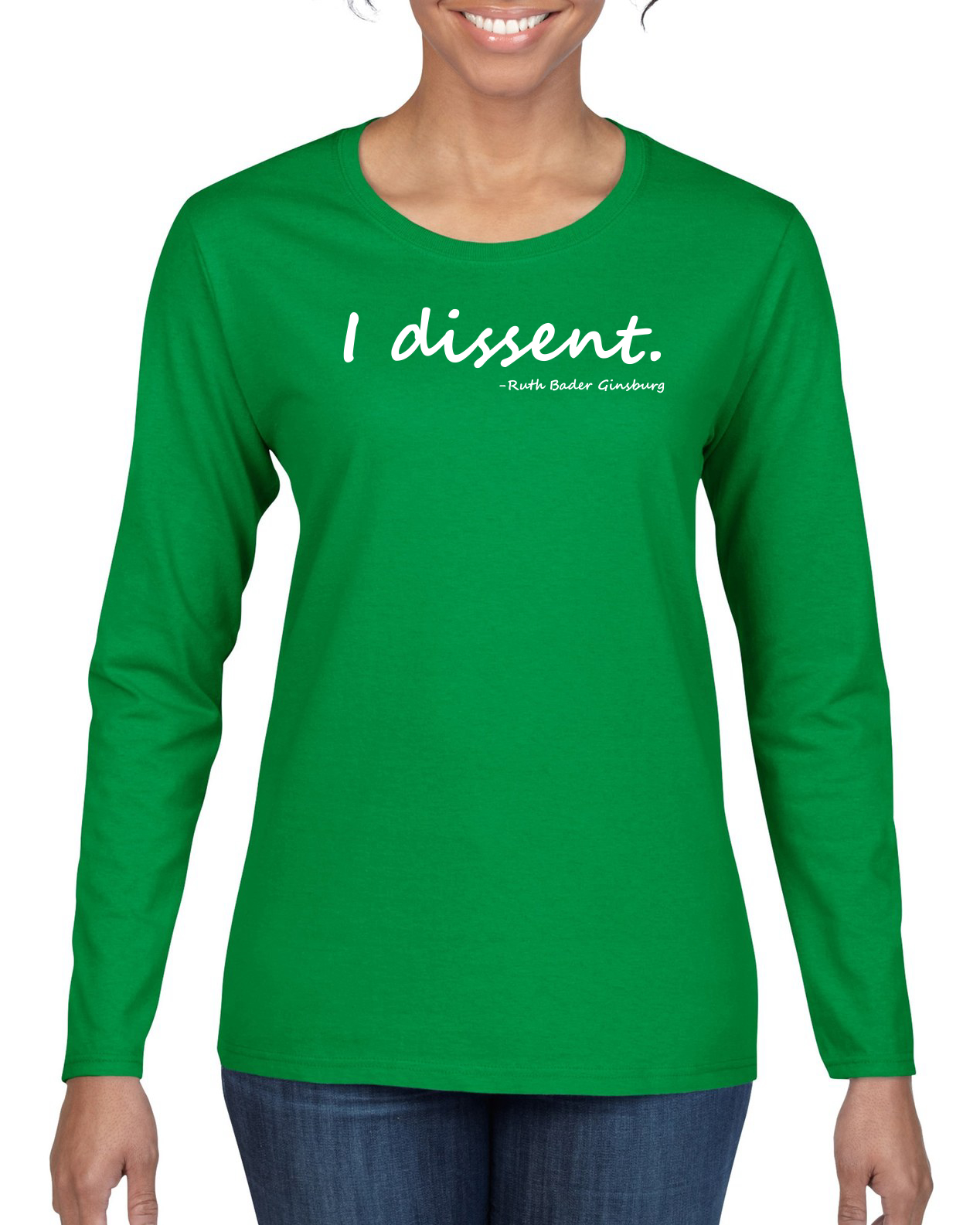 Camisa de manga larga para mujer RBG Quote I Dissent - Imagen 5 de 11