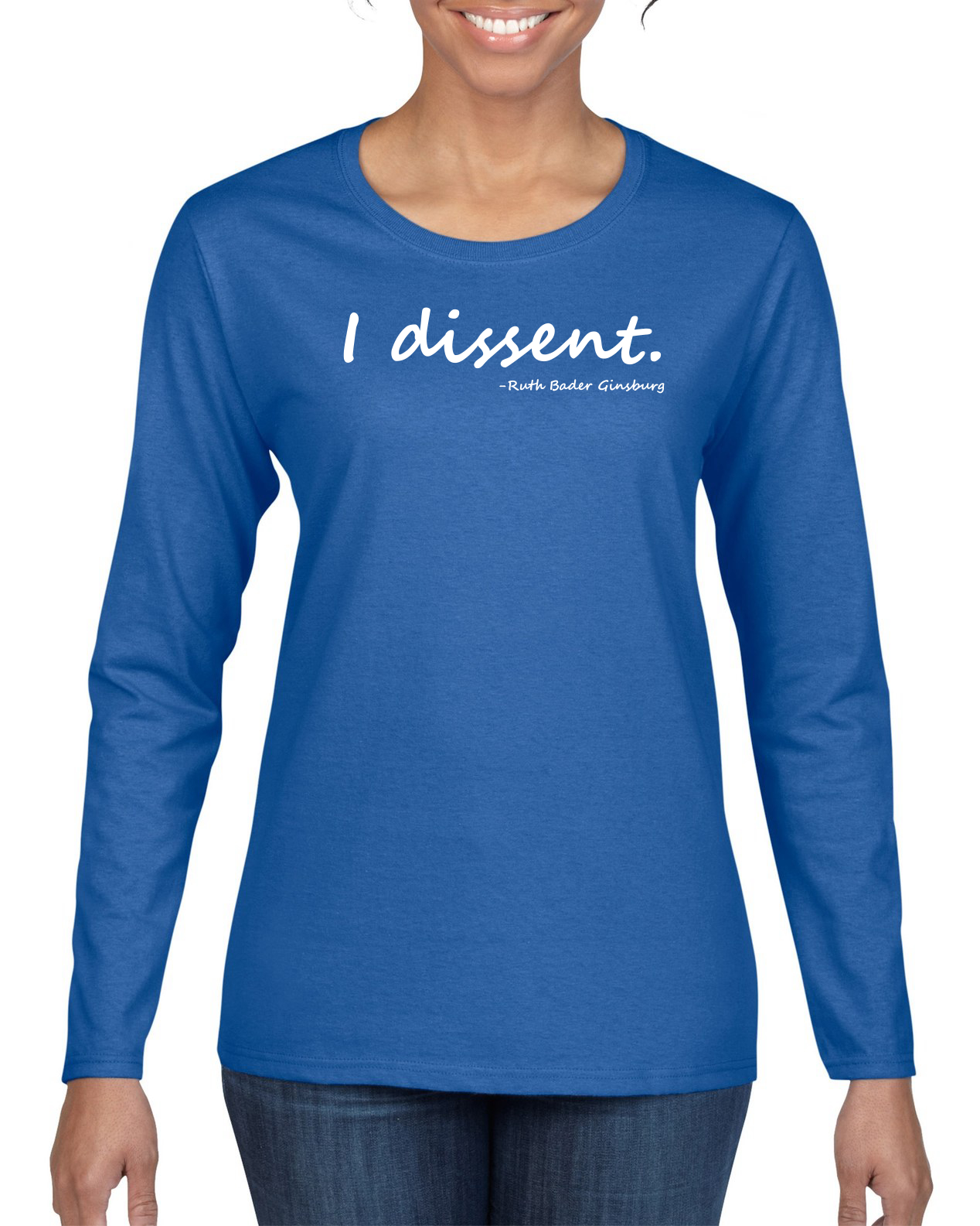 Camisa de manga larga para mujer RBG Quote I Dissent - Imagen 10 de 11