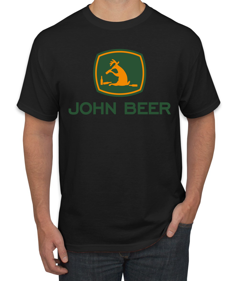 John Beer Logo Parodie Trinken Männer Grafik Tshirt - Bild 3 von 6