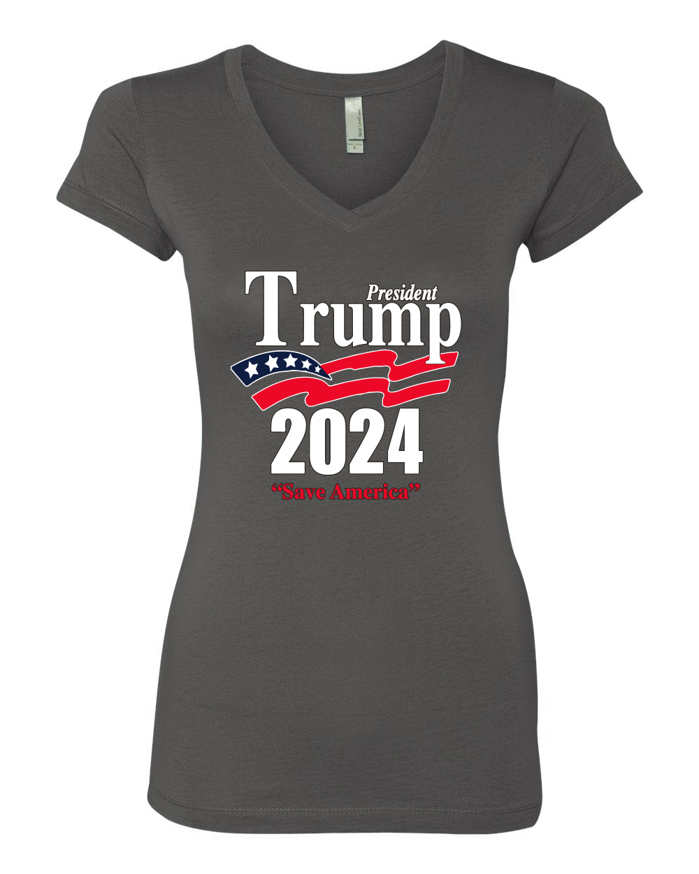 Trump 2024 Election Politics Women Junior Fit VNeck Tee Political T