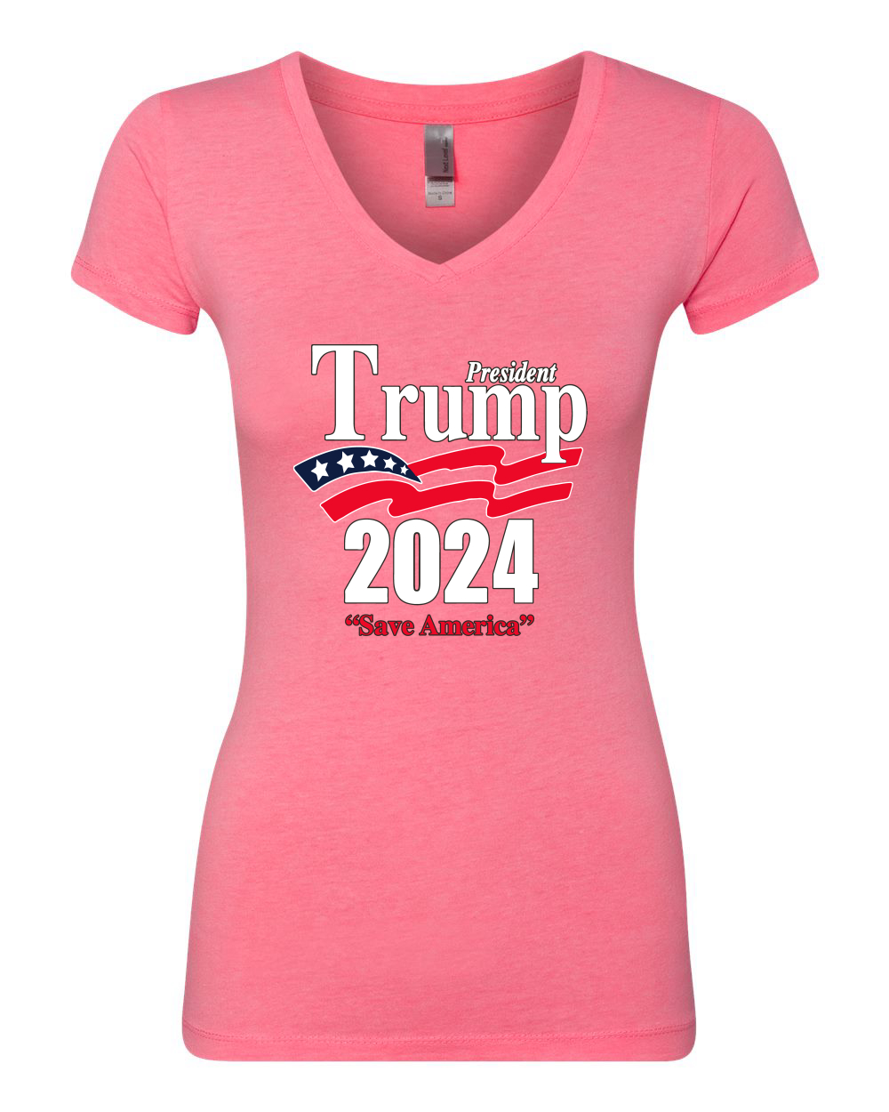 Trump 2020 Election Politics Womens Junior Fit V-Neck Tee Political T ...